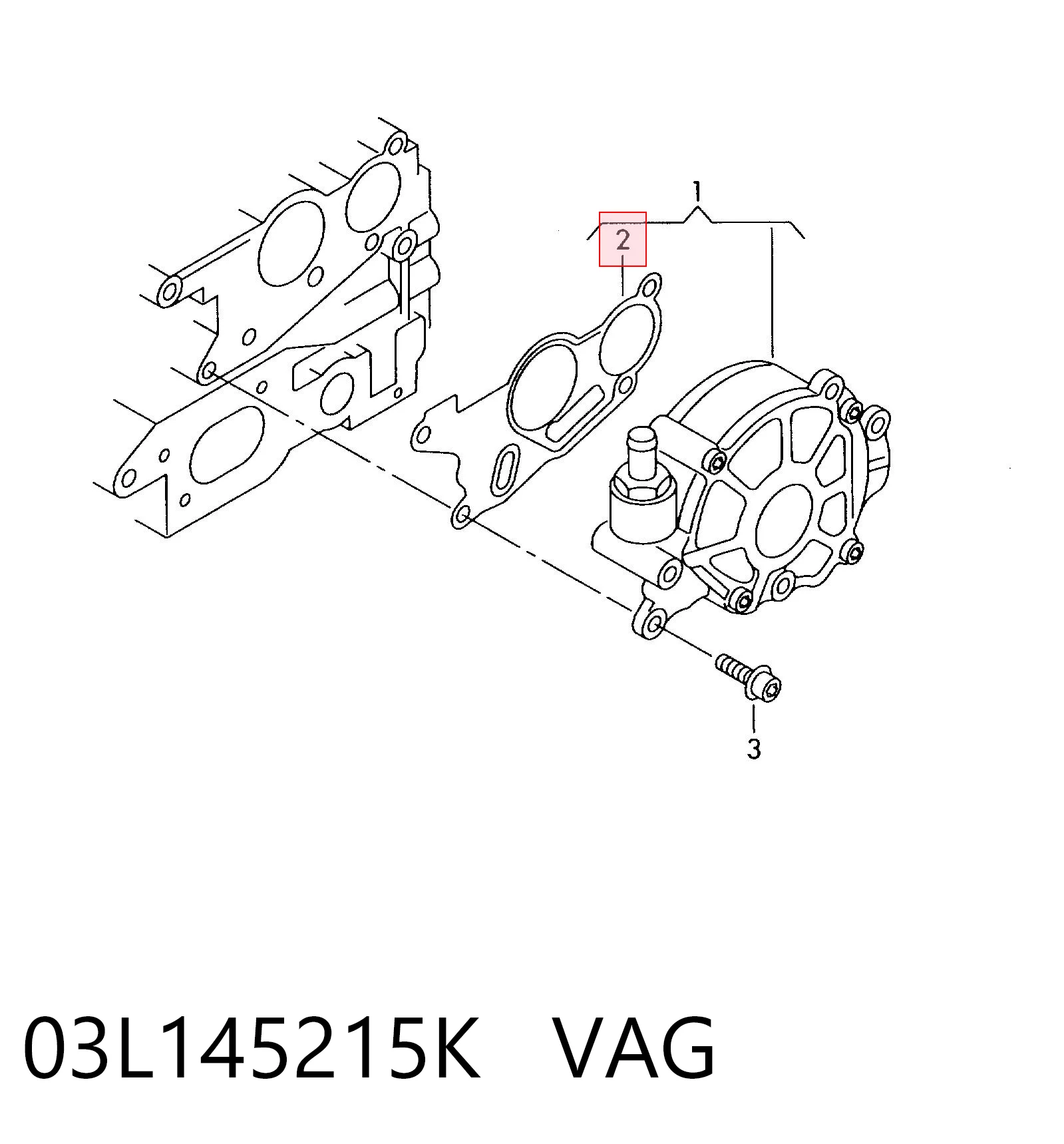 03L145215K VAG Прокладка вакуумного насоса