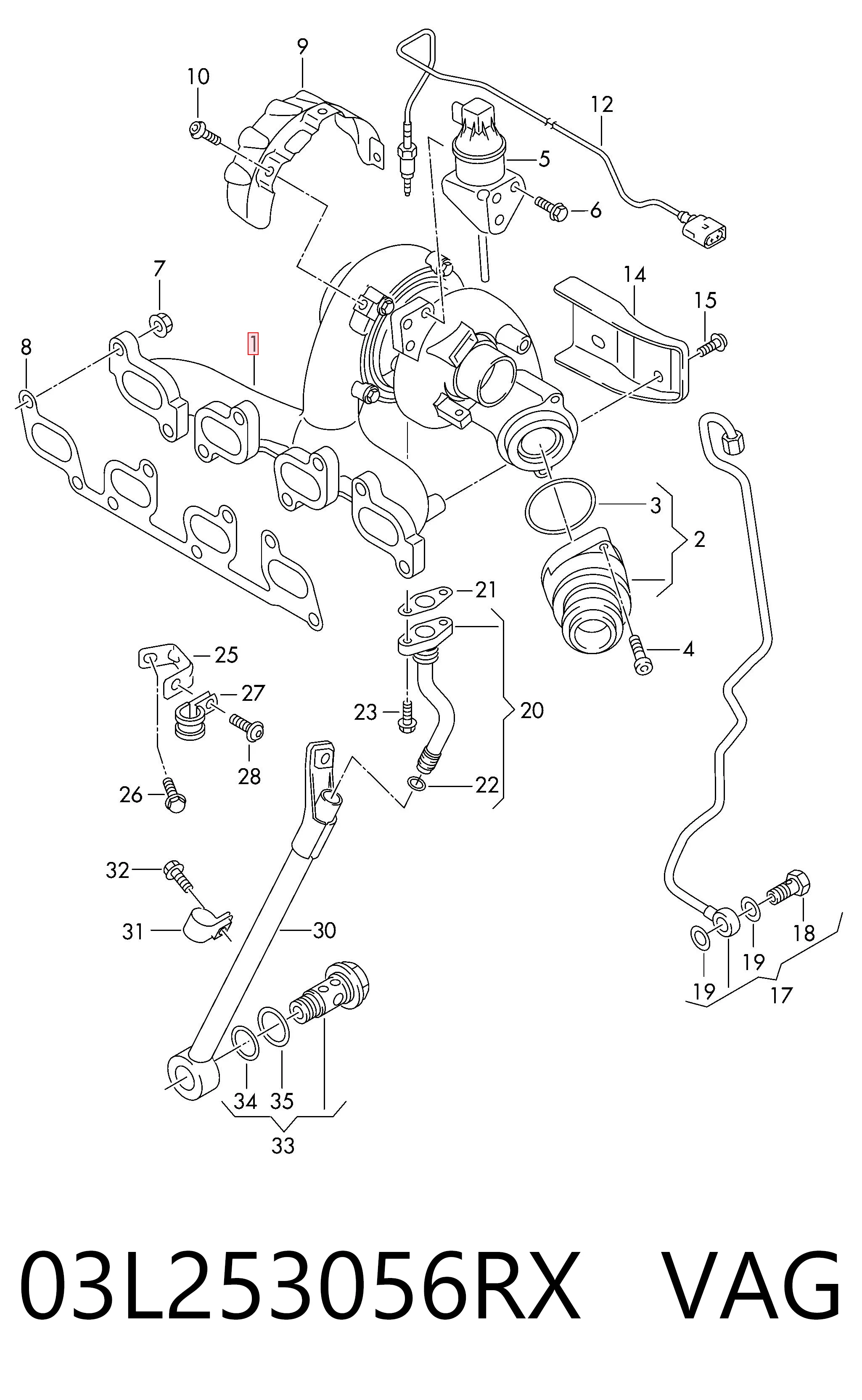 03L253056RX VAG Турбонаддув