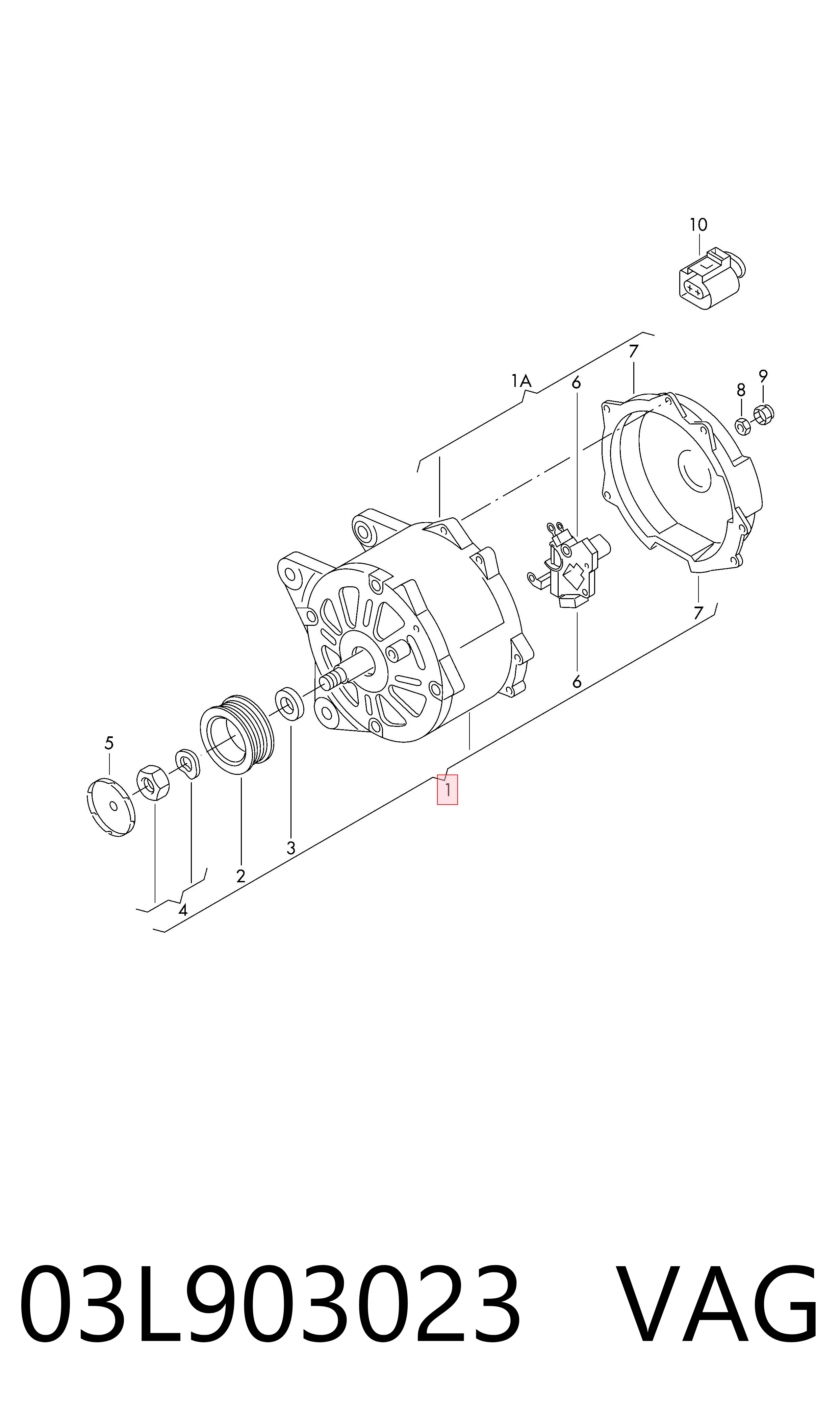 03L903023 VAG Генератор автомобильный