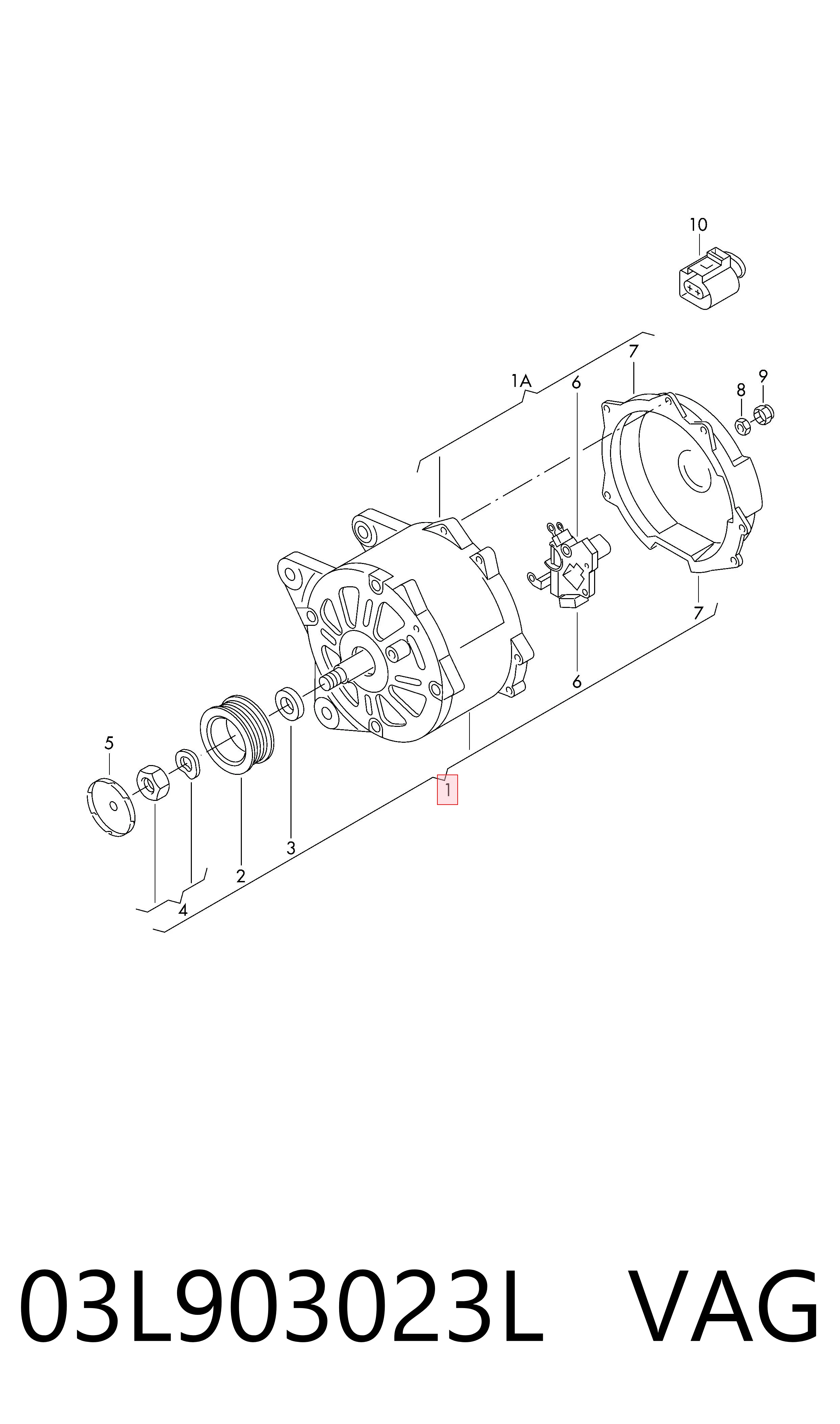 03L903023L VAG Генератор автомобильный