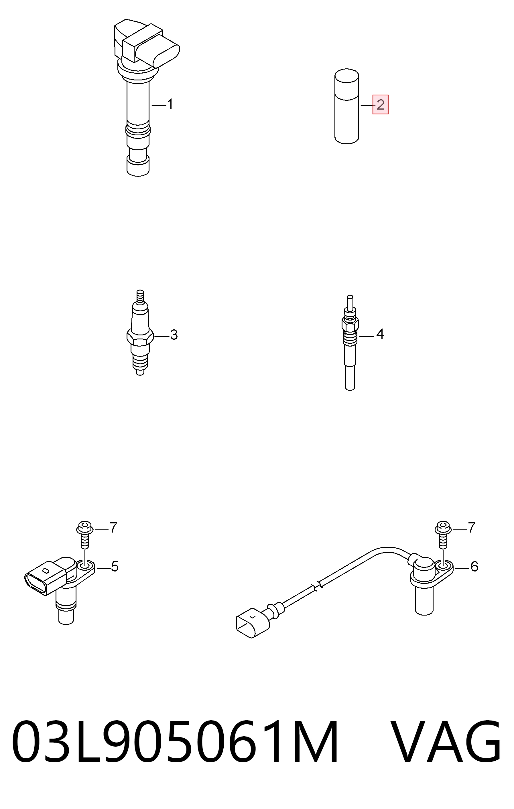 Свеча накала VAG 03L905061M