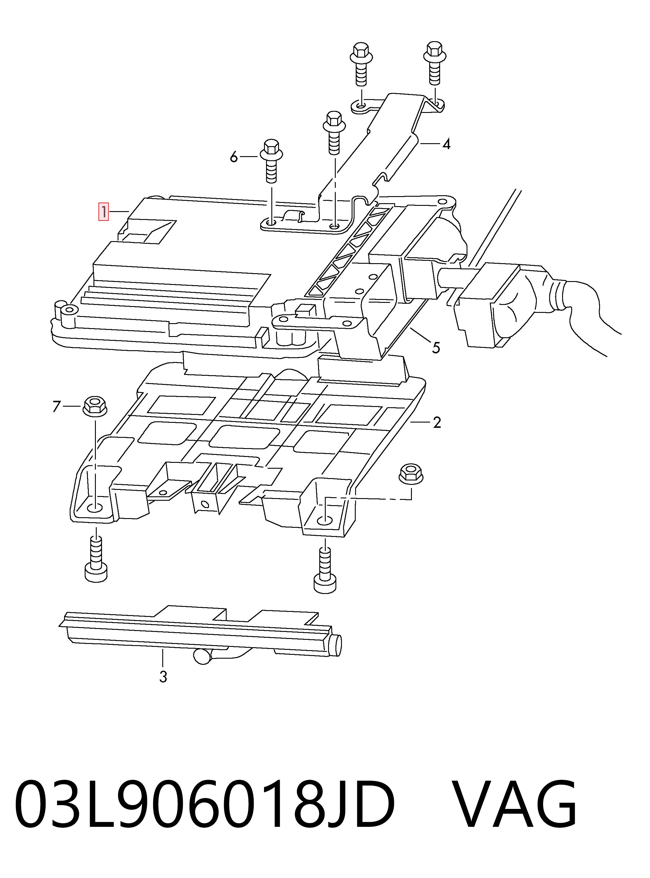 03L906018JD VAG Мозги двигателя