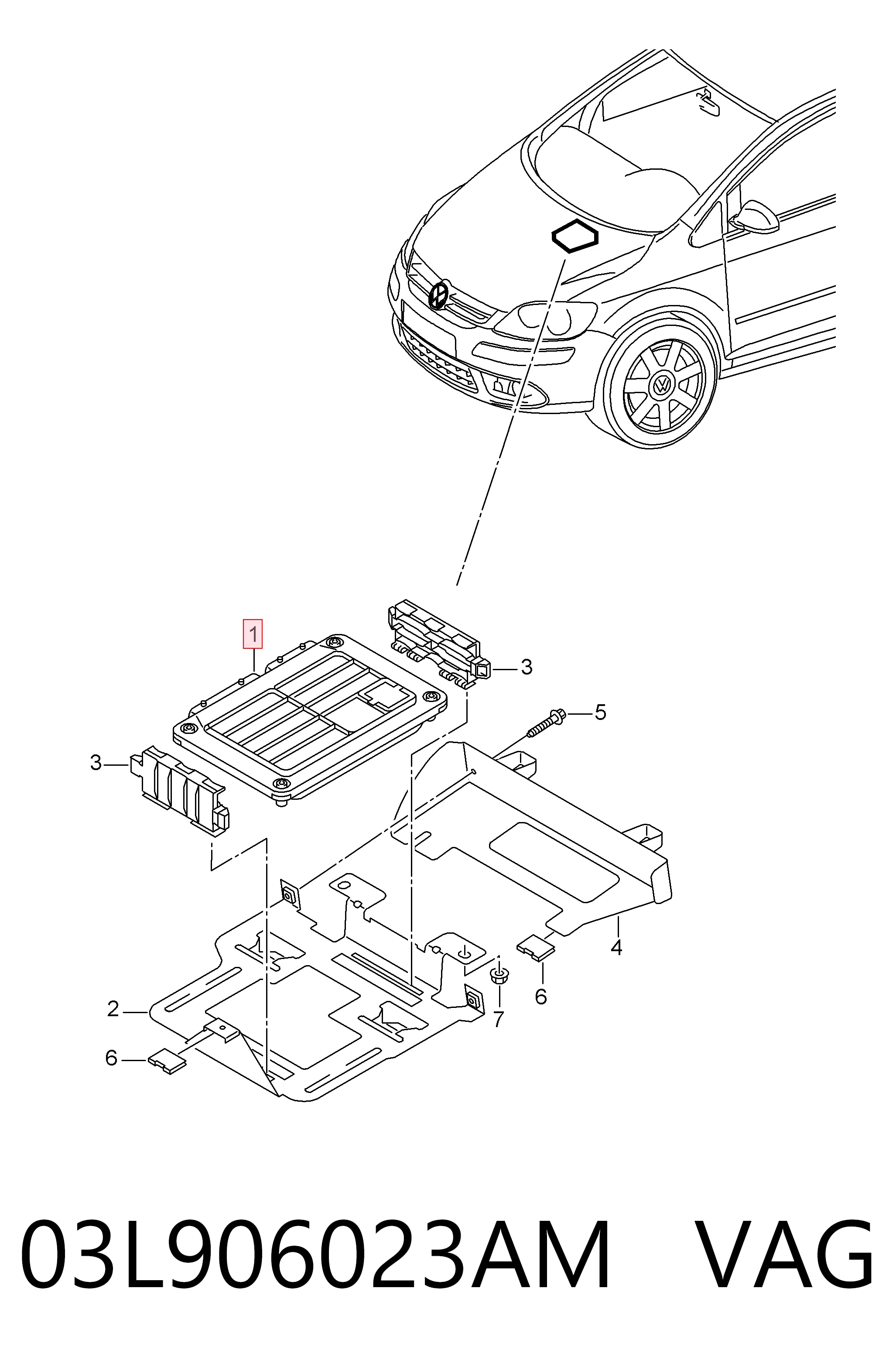 Мозги двигателя на Volkswagen Golf PLUS VI 521