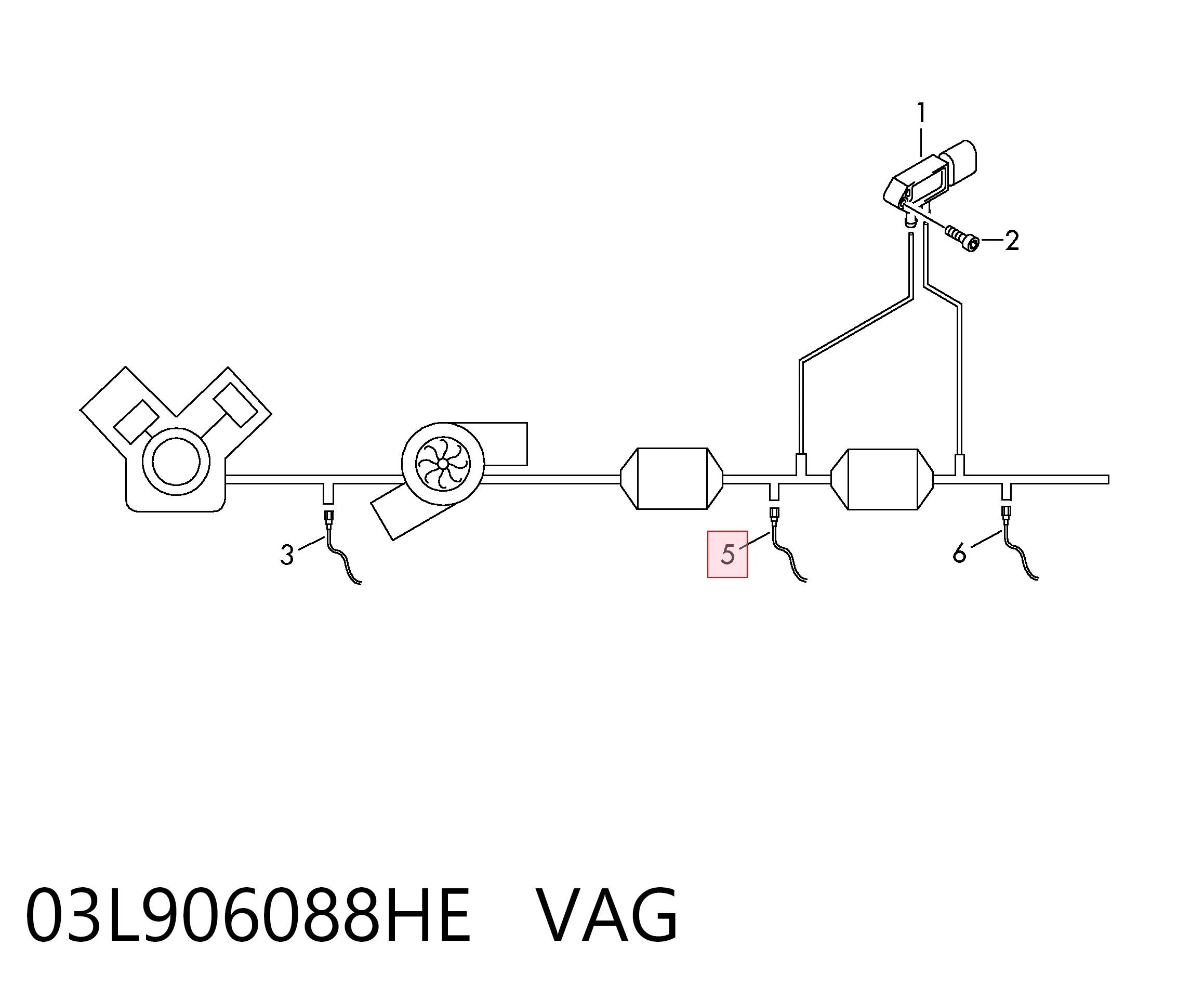 Датчик температуры выхлопных газов перед сажевым фильтром VAG 03L906088HE цена, от 37.25 USD
