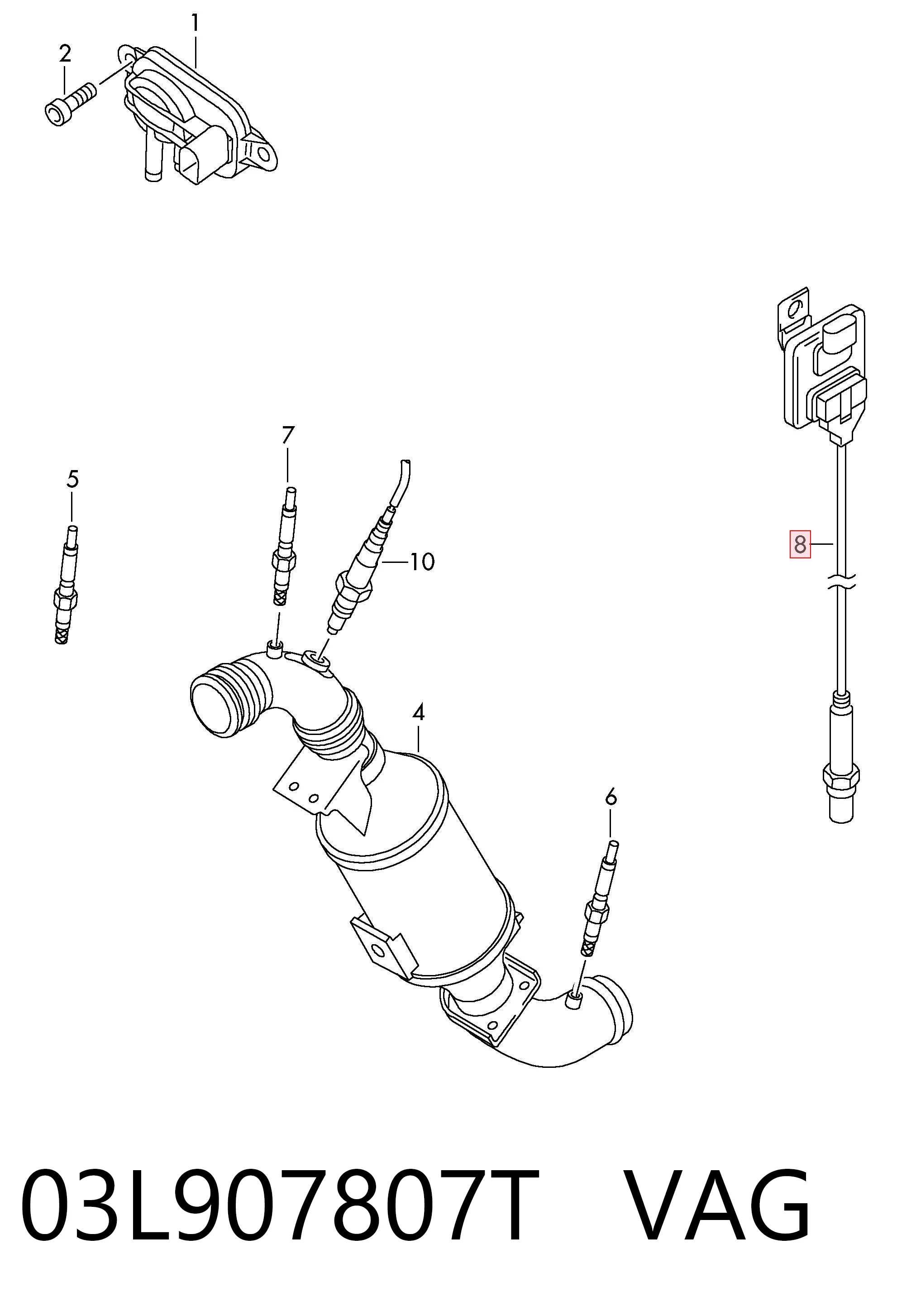 Датчик оксидов азота NOX передний 30907103 AND