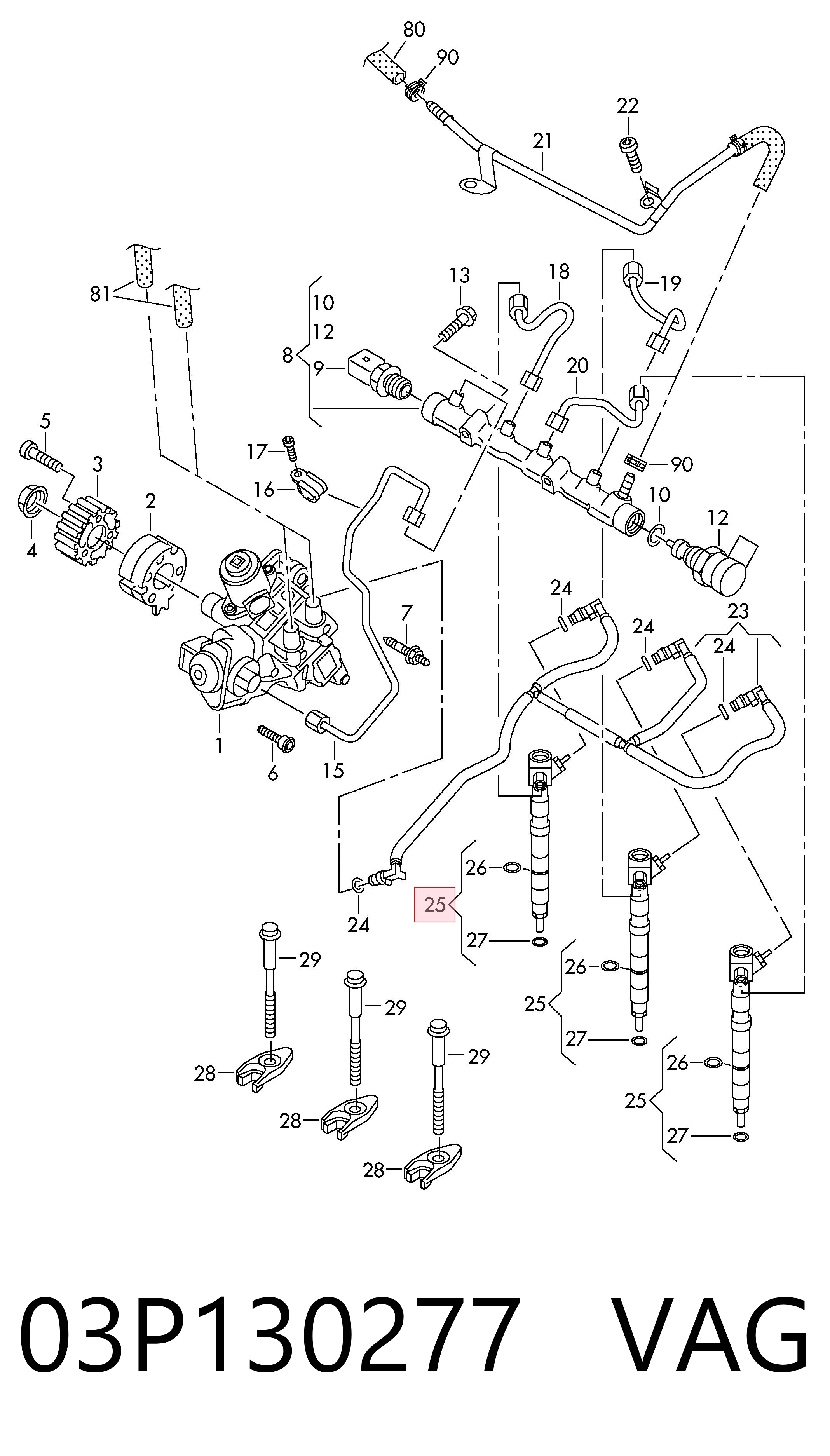 Купить Топливные форсунки Фольксваген Поло V 6R1, 6C1