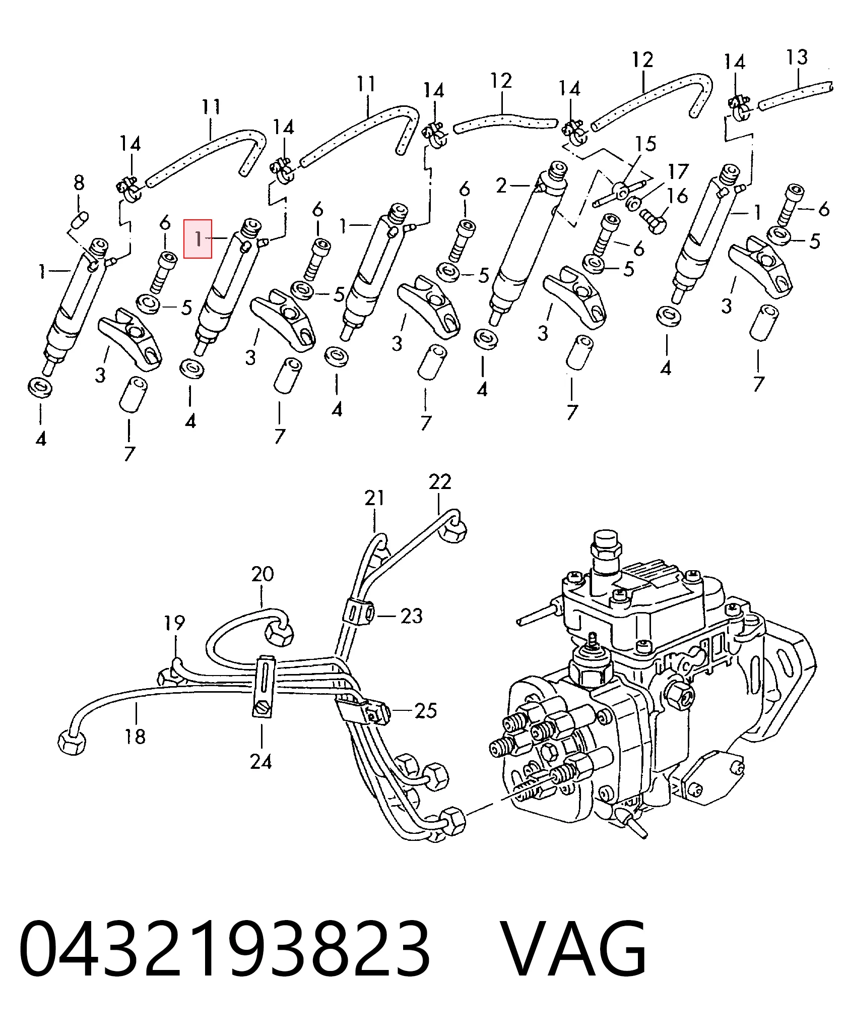 432193823 Bosch Топливные форсунки