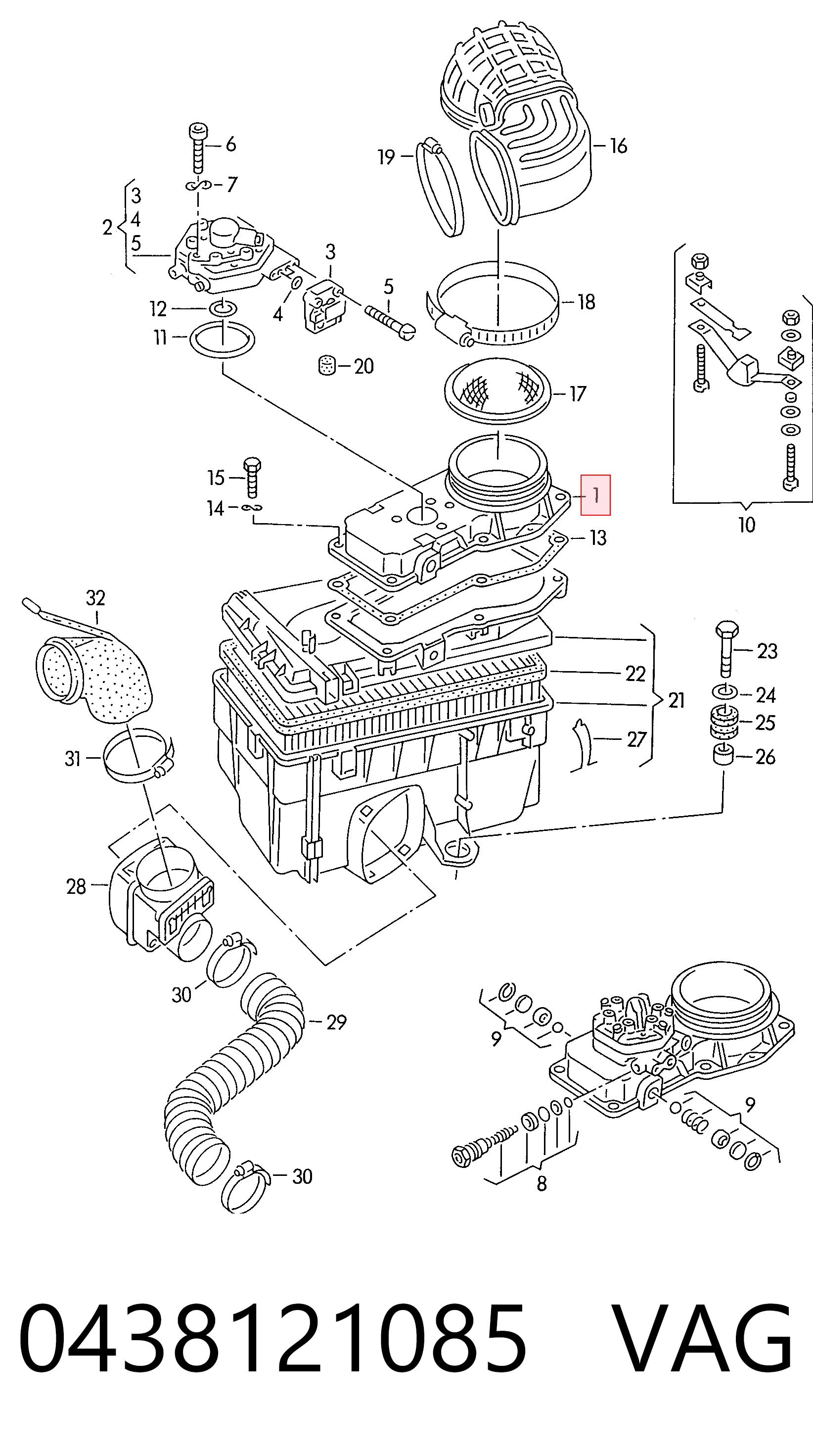 0438121085 Bosch Датчик расхода воздуха