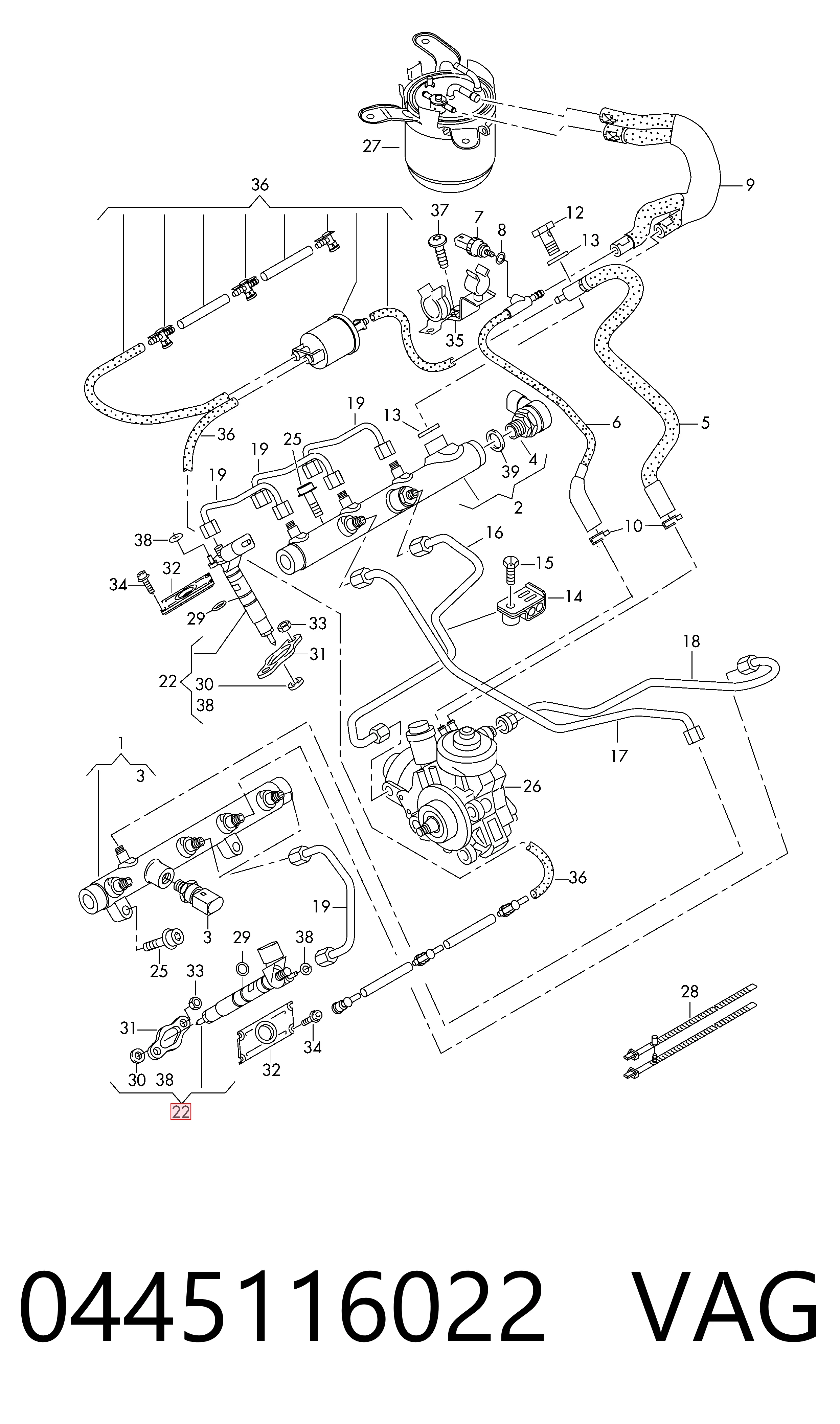 Купить 0445116022 Renault (RVI) Клапанная форсунка