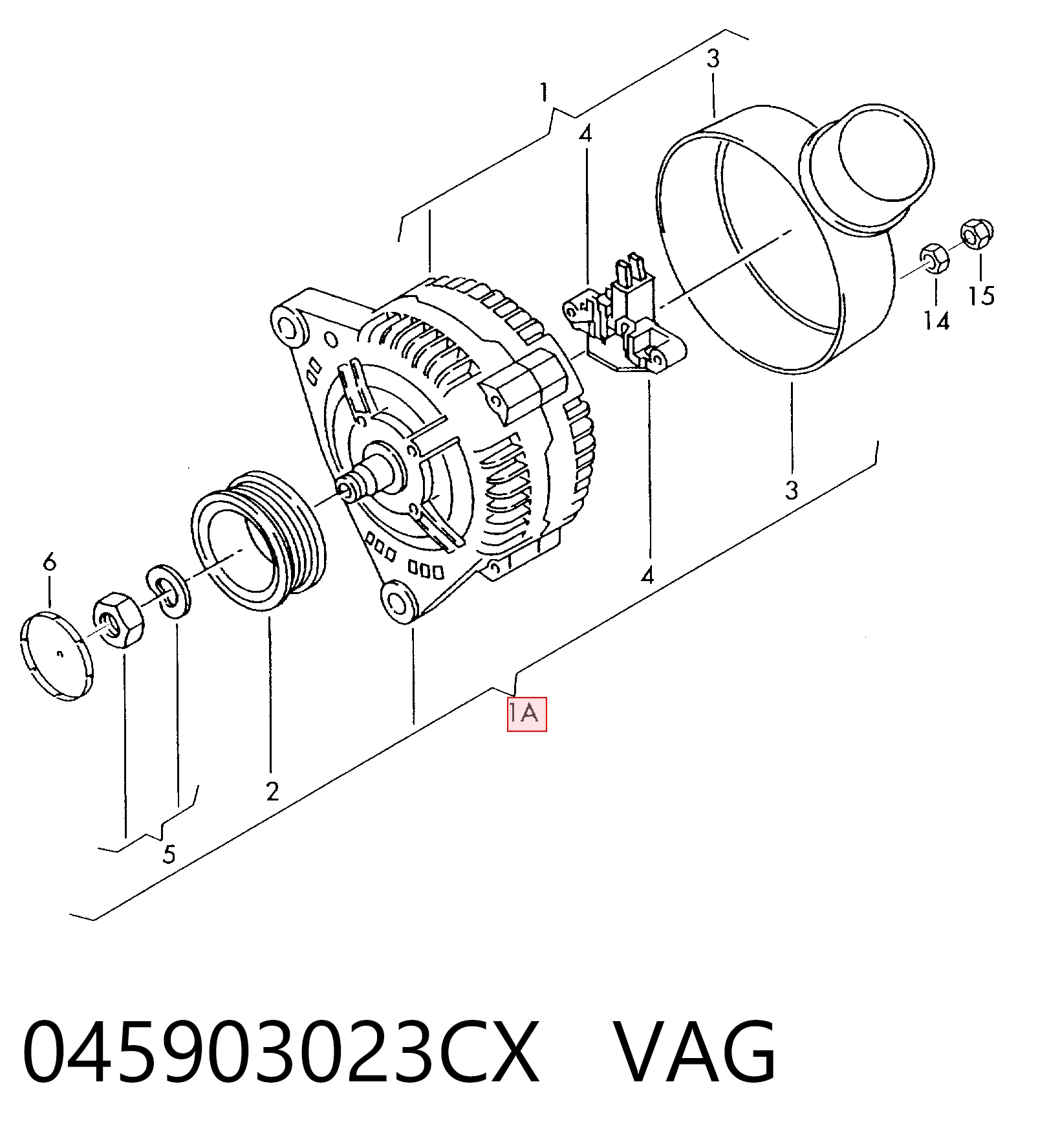 Автомобильный генератор VAG 045903023CX цена, от 106.72 USD