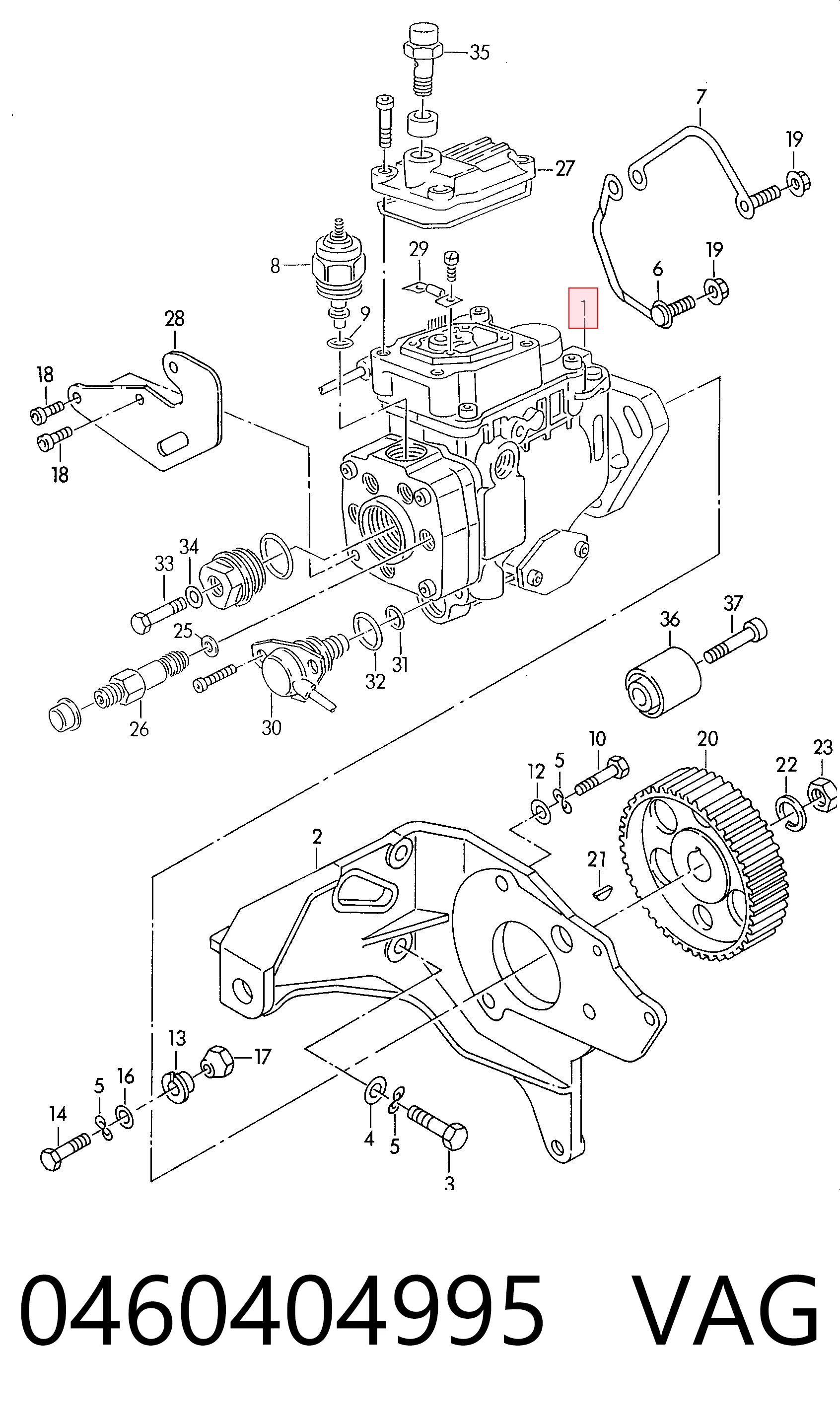 Насос топливный высокого давления (ТНВД) Audi 80 B4 седан (8C2) (1991 - 1994) цена, от 82.11 USD