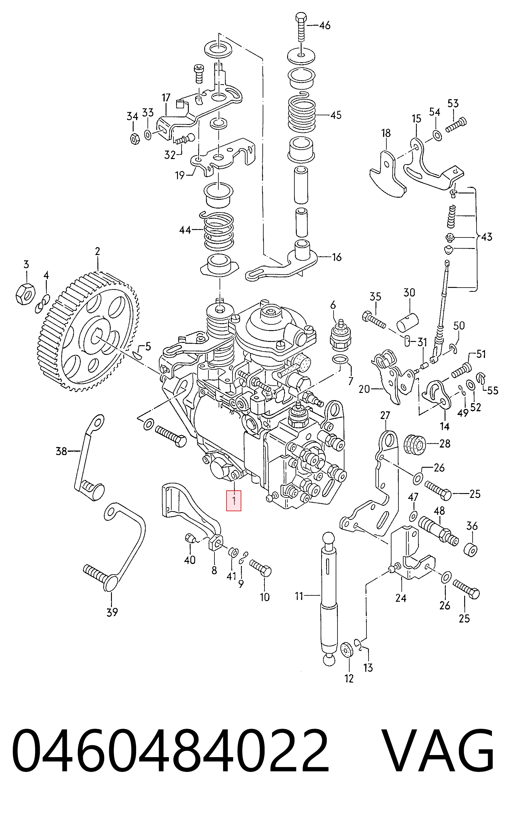 Насос топливный высокого давления (ТНВД) на Volkswagen Passat B3, B4 3A5, 351, 315