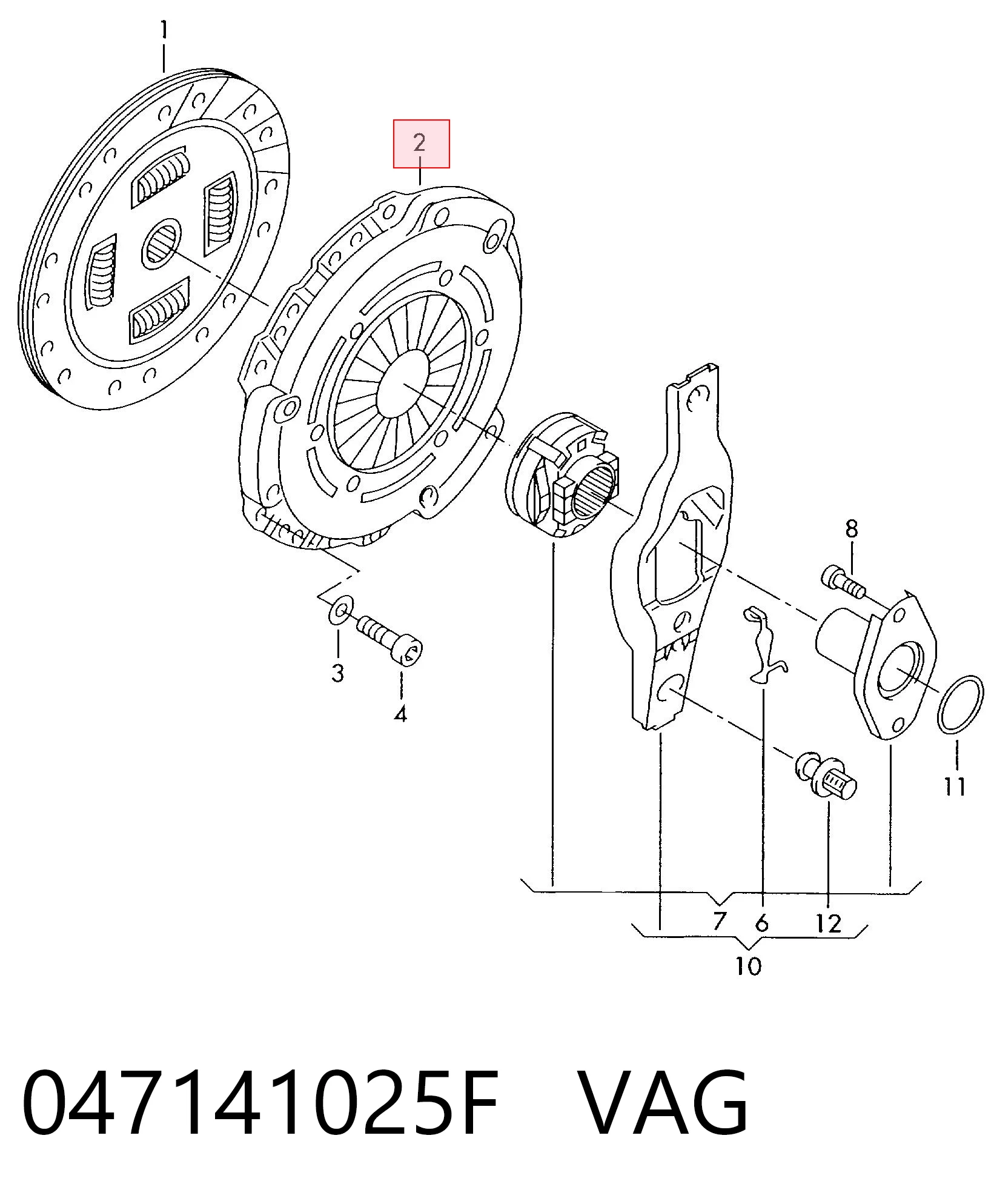 047141025F Sachs Нажимной диск сцепления