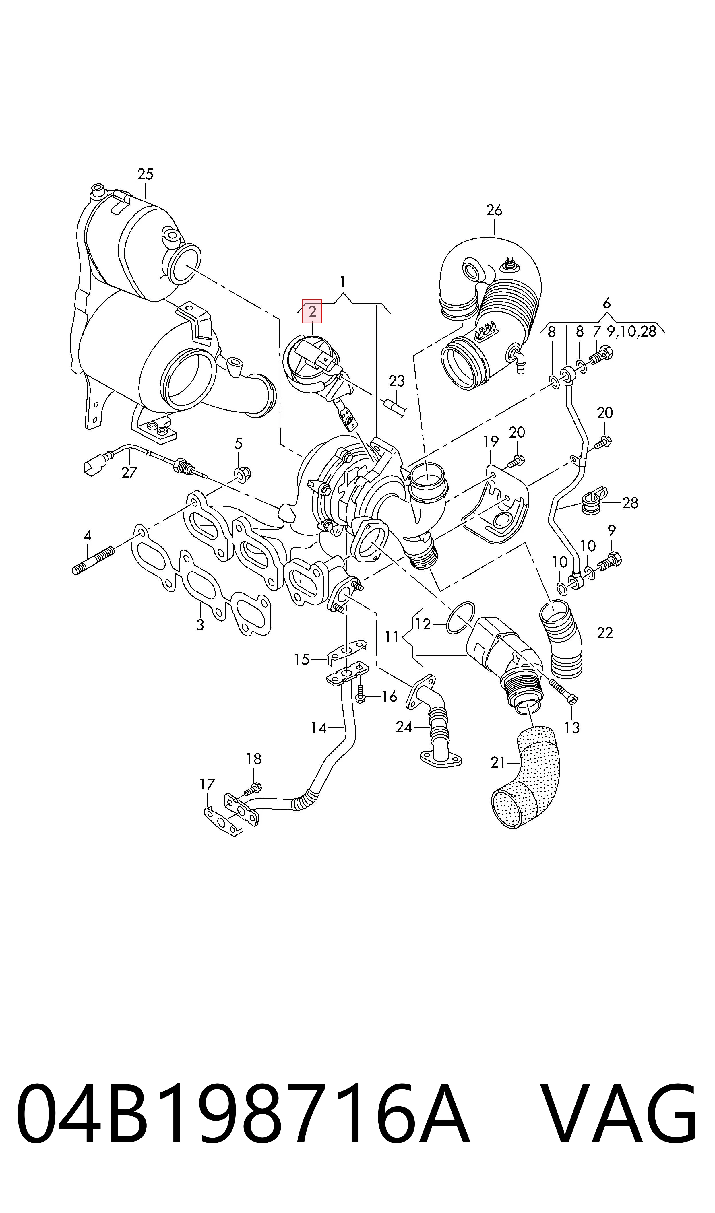 04B198716A VAG Турбонаддув