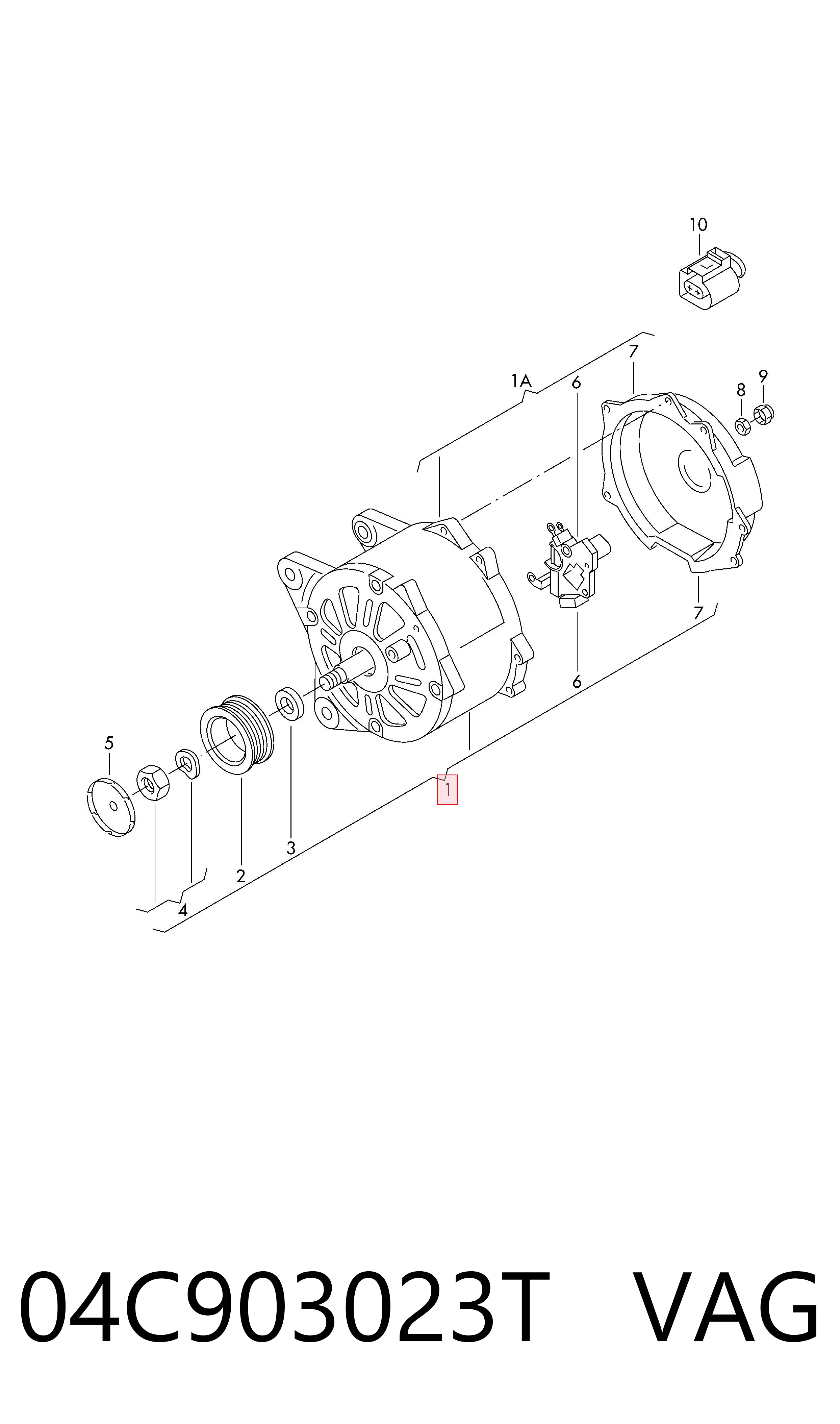 Генератор VAG 04C903023T