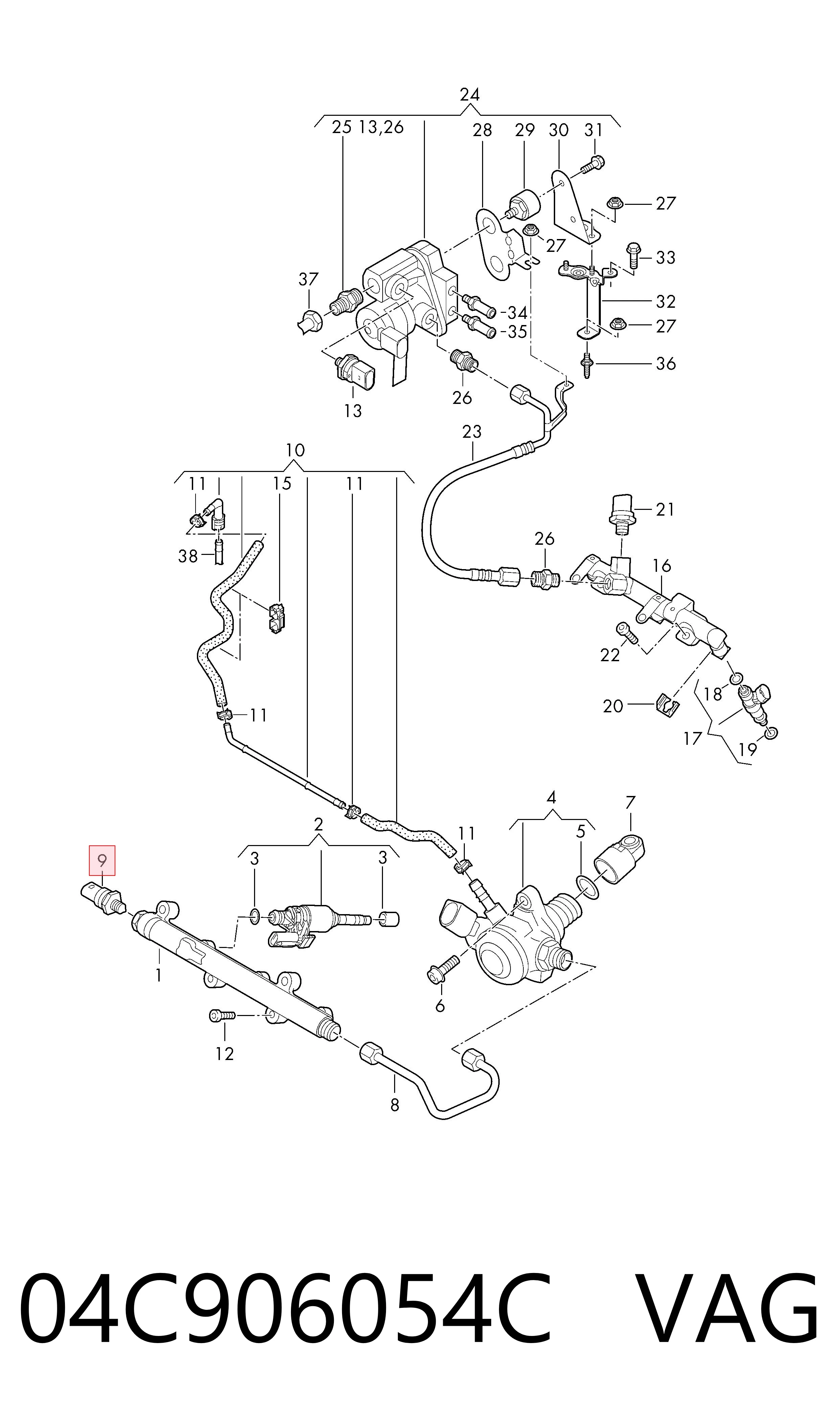04C906054C VAG Манометры