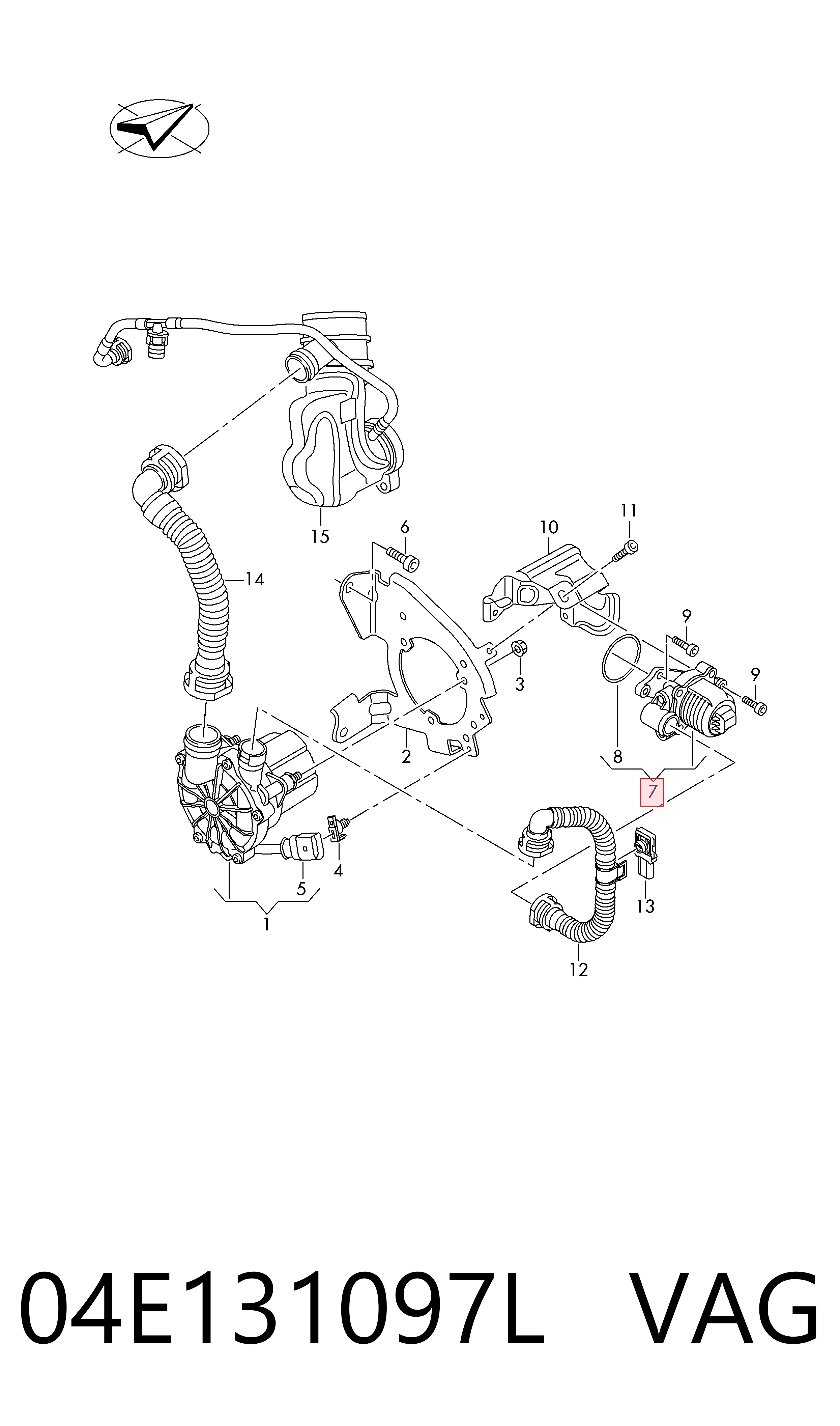 Клапан рециркуляции отработавших газов EGR на Volkswagen Jetta VII BU3, BU4