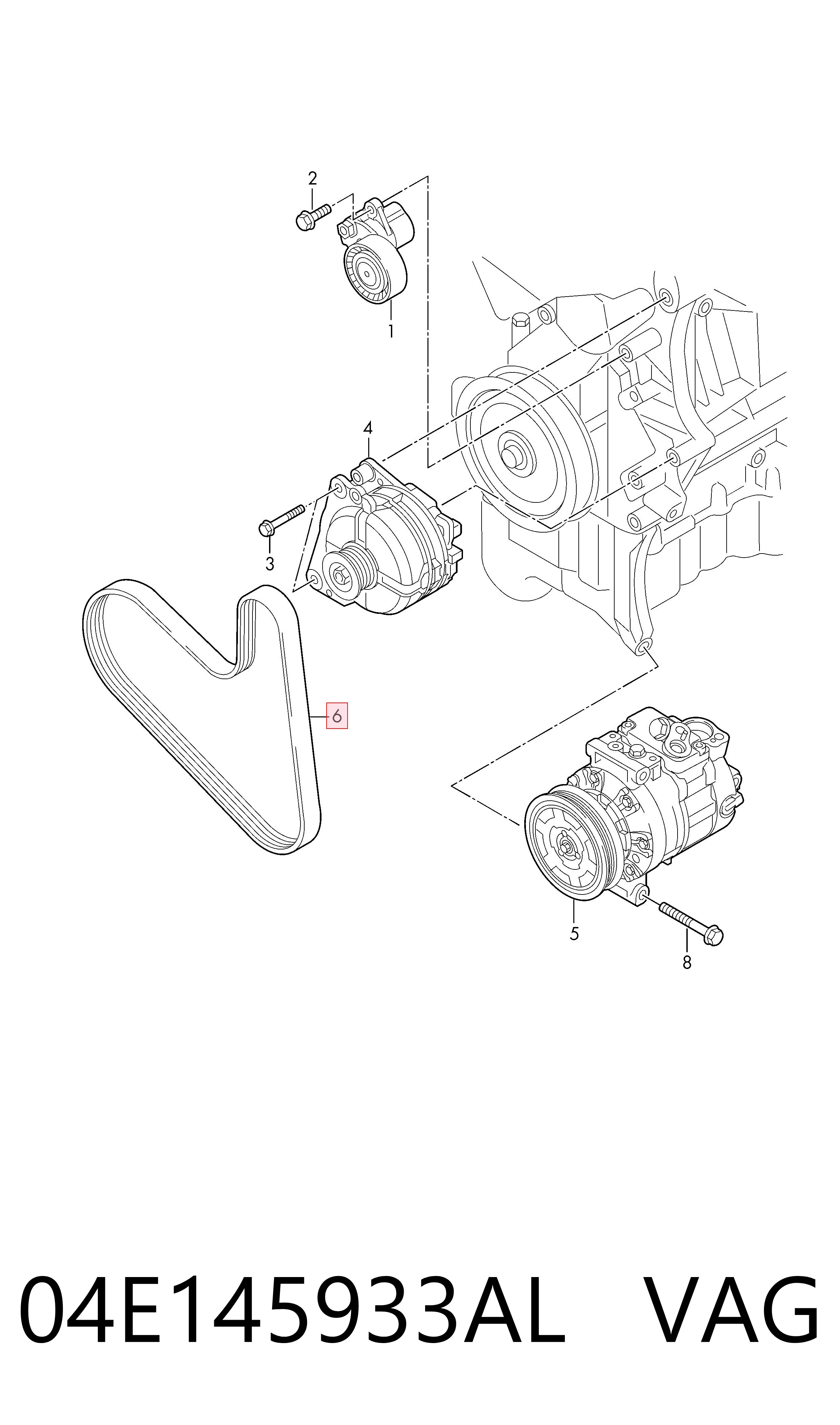 Поликлиновый ремень на Seat Ibiza V KJ1, KJG