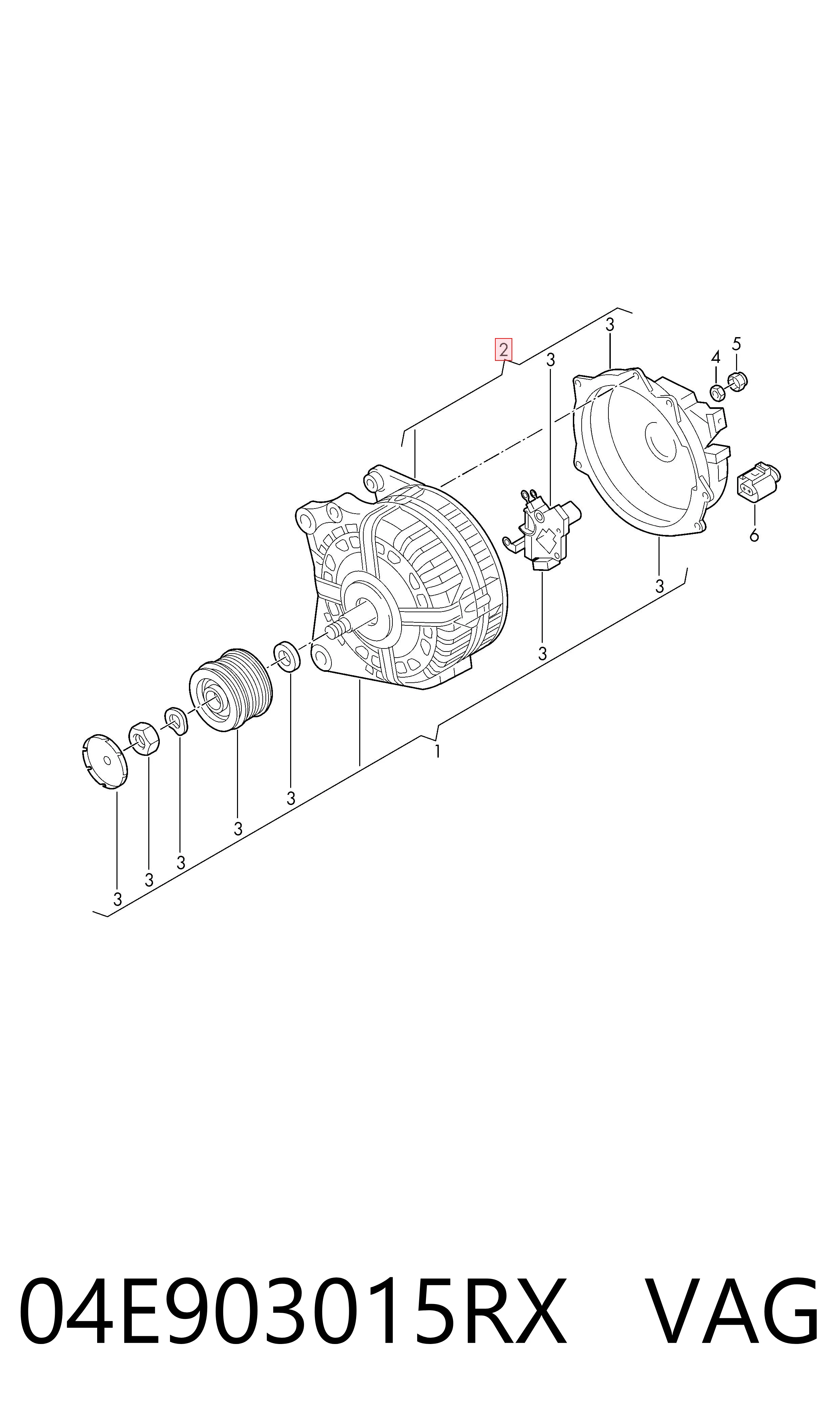 04E903015RX VAG Генератор автомобильный