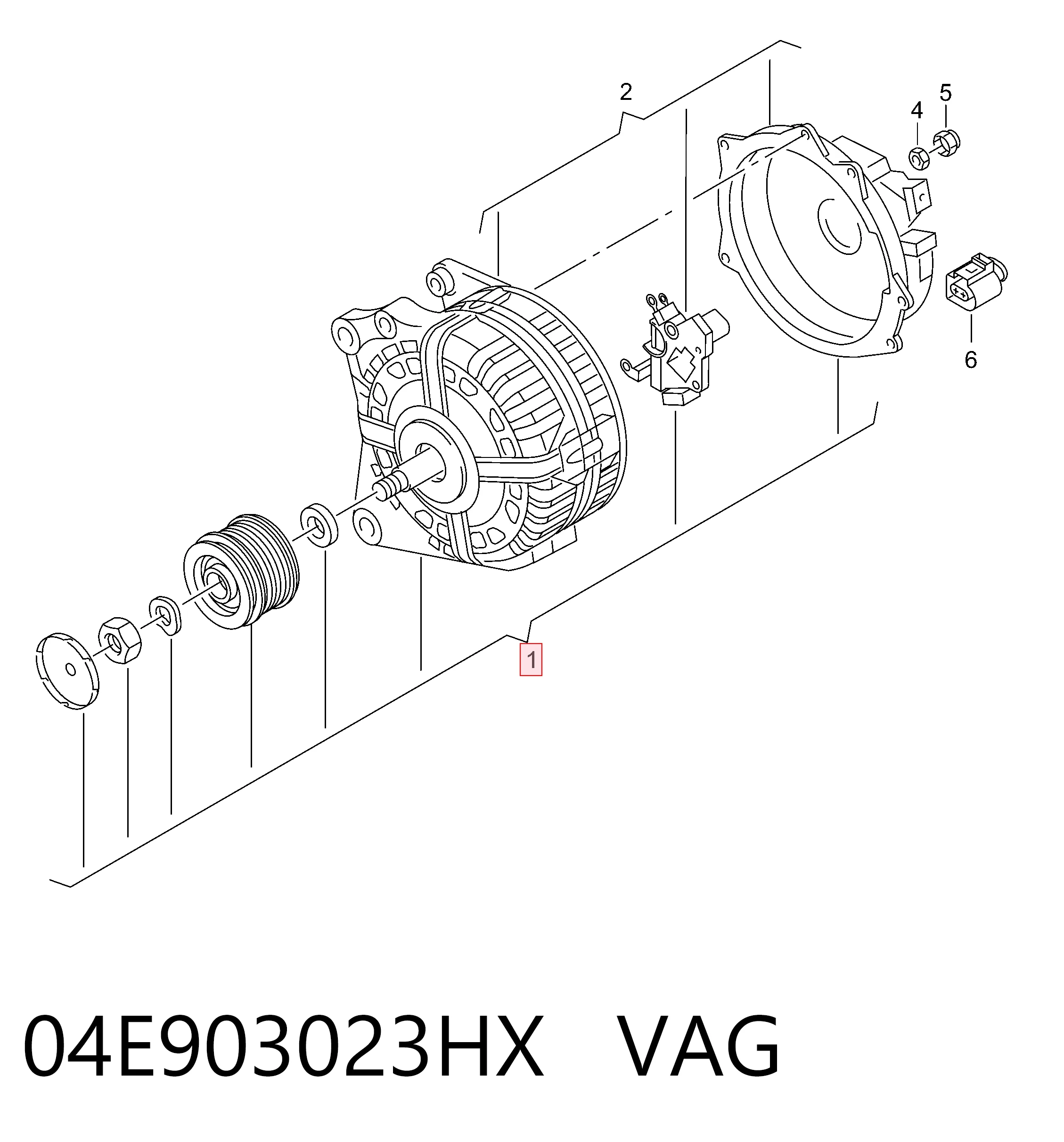 04E903023HX VAG Генератор автомобильный