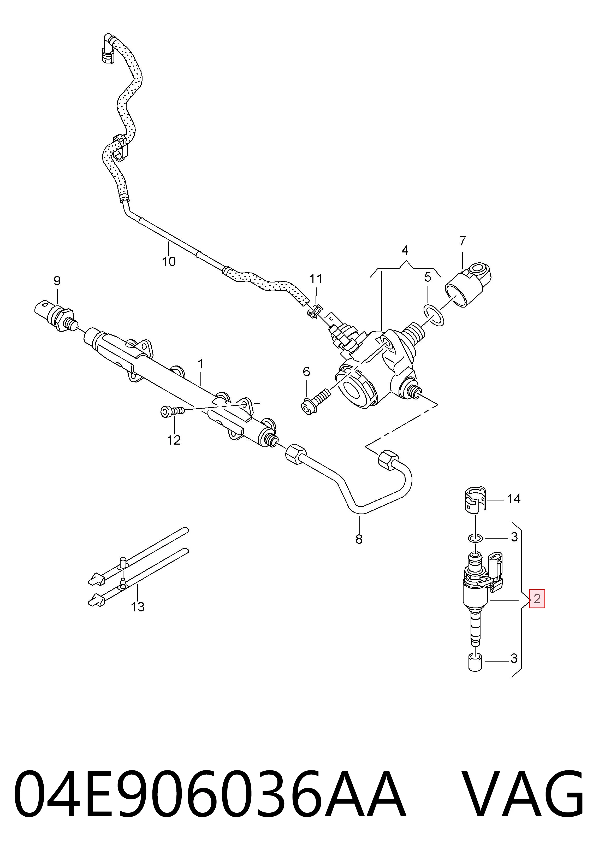 Топливные форсунки на Volkswagen Jetta VII BU3, BU4