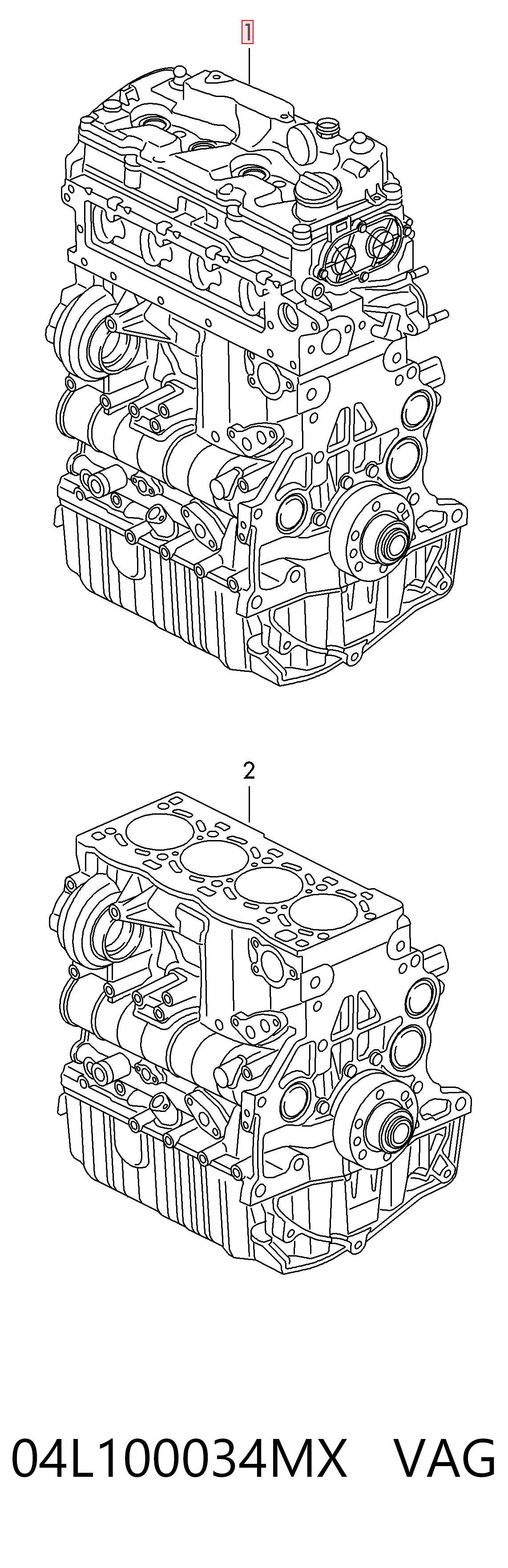 04L100034MX VAG Мотор в сборе