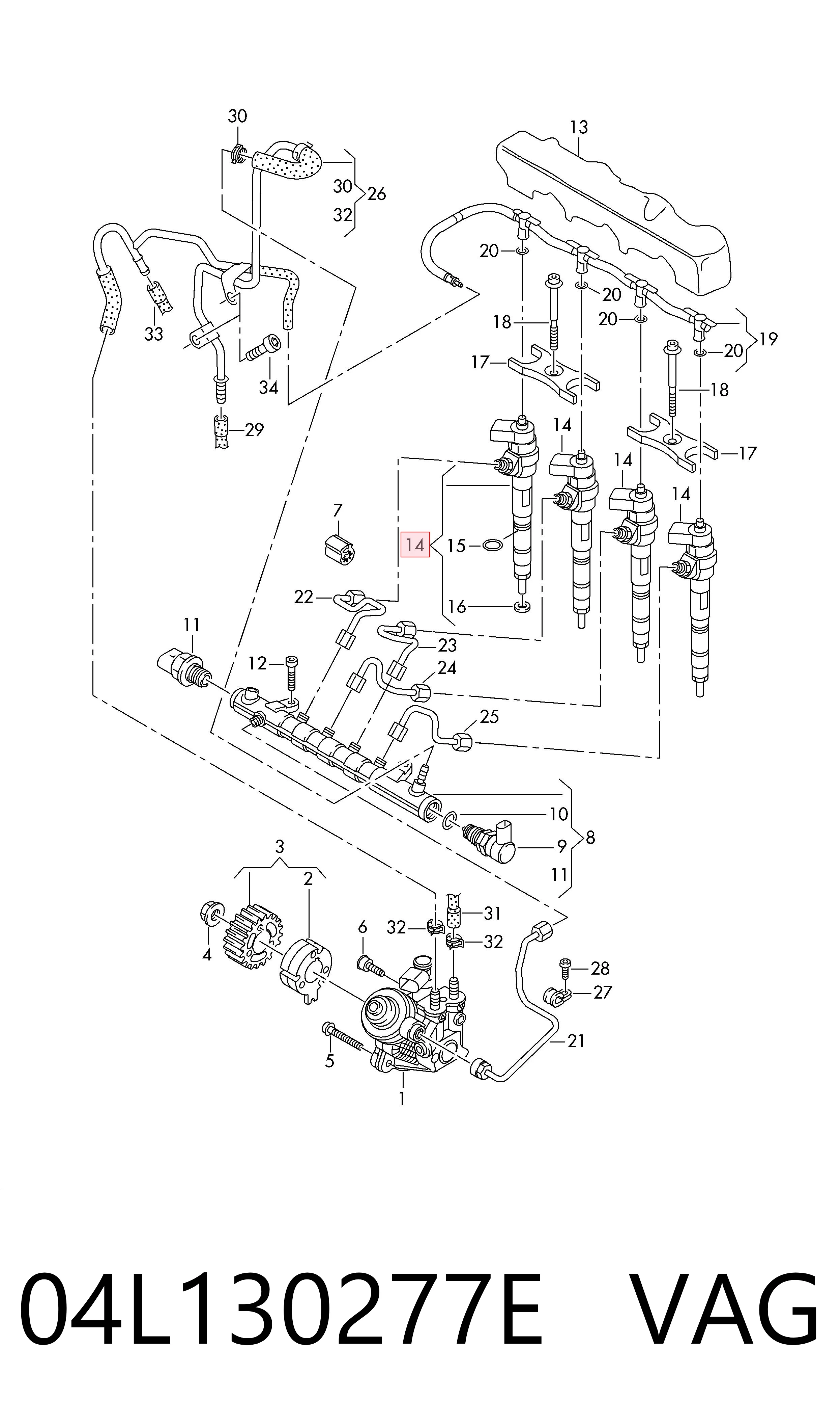Форсунка инжектора Skoda Octavia III A7 лифтбек (5E3, NL3, NR3) (2012 - 2021) цена, от 112.74 USD
