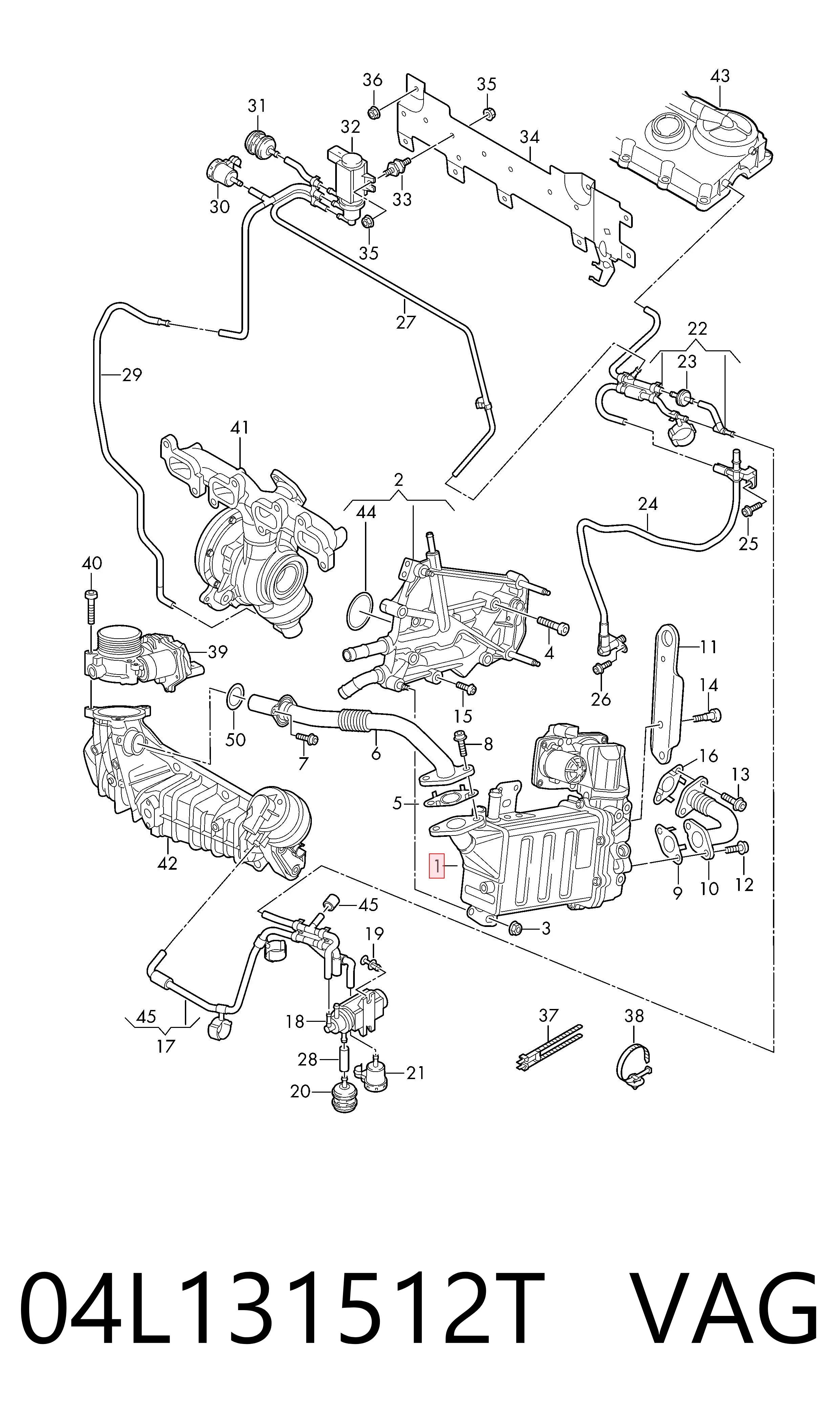 Радиатор системы EGR 30131009 AND