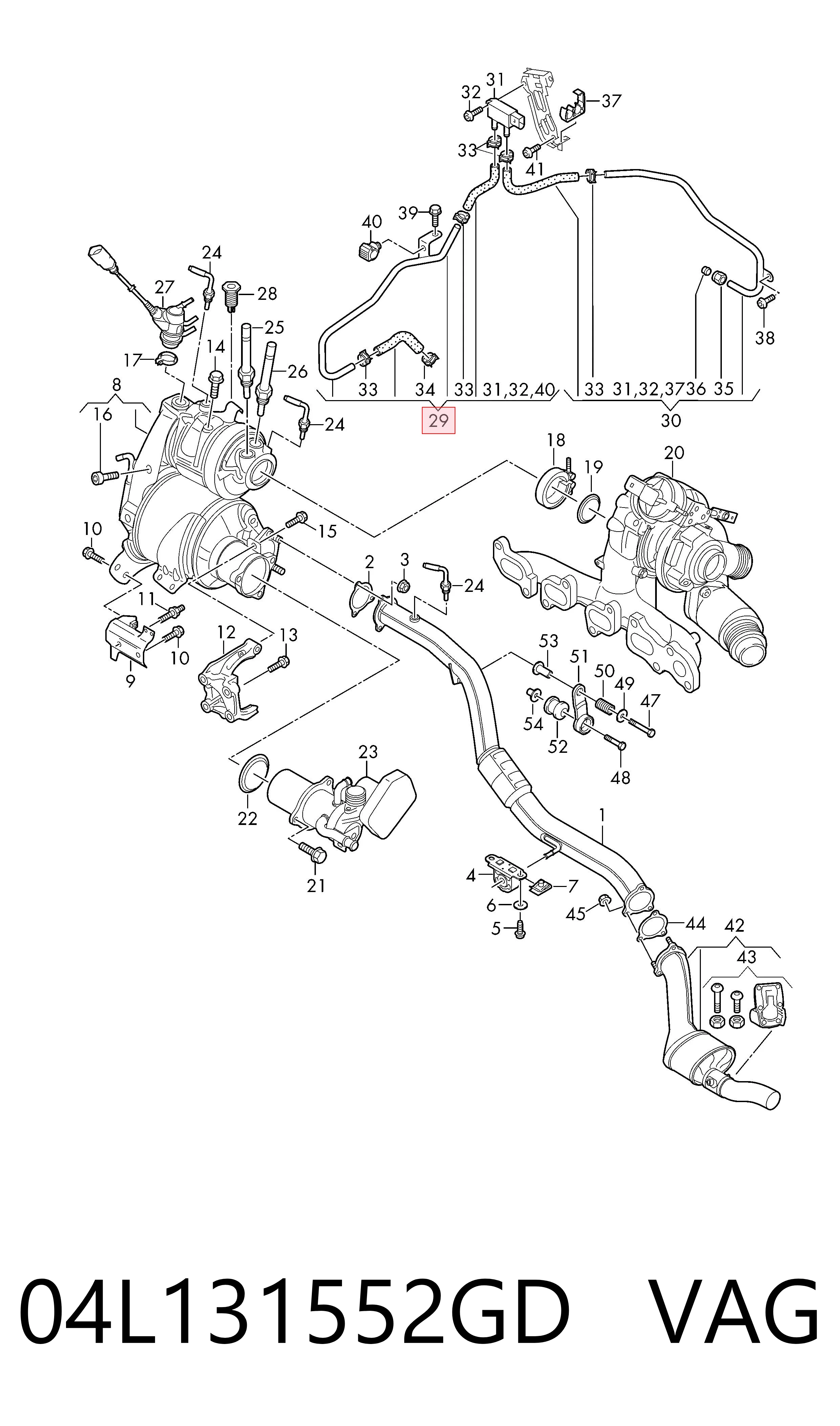 04L131552GD VAG Датчик давления выхлопных газов