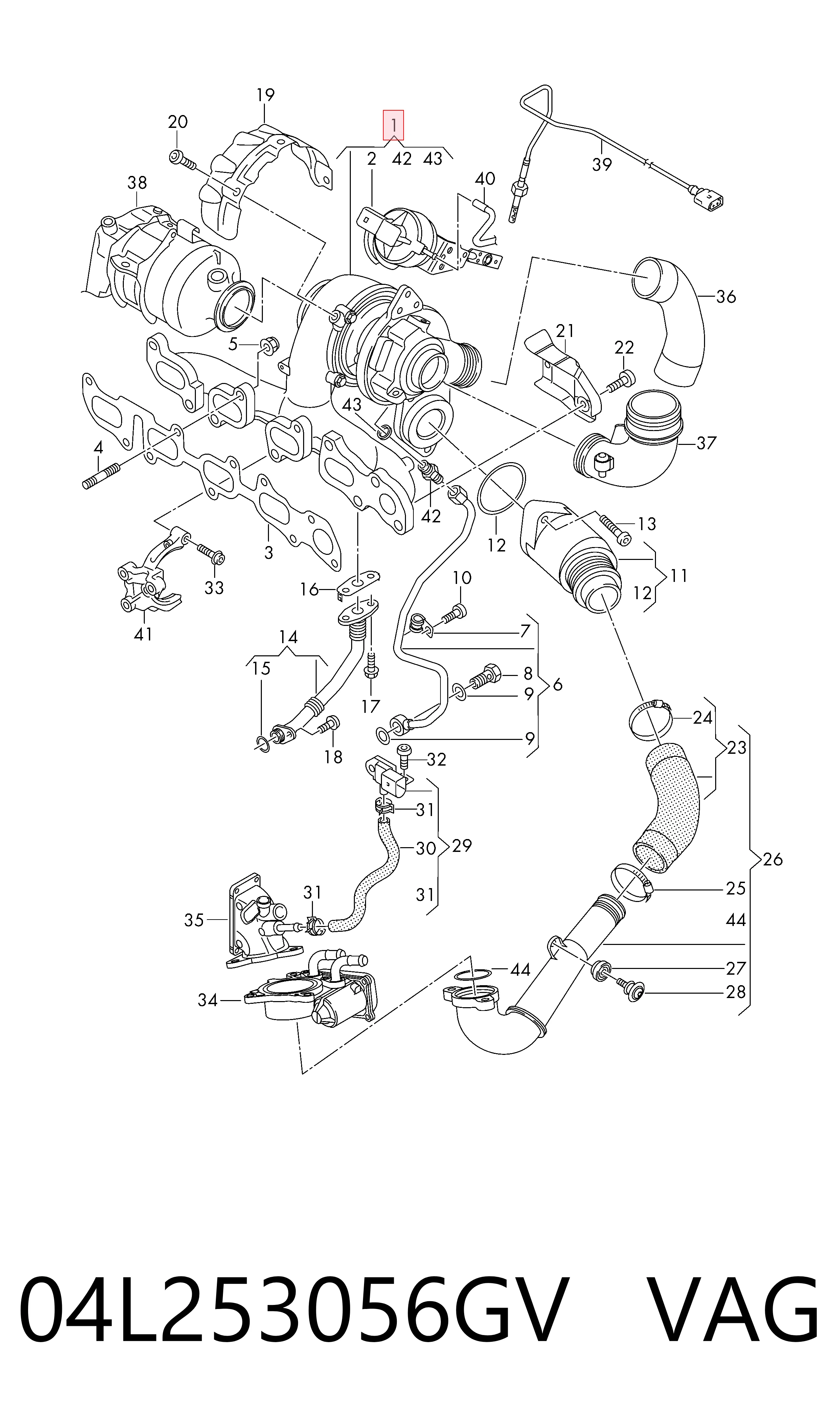 Турбонагнетатель Borg-Warner KKK53039880621 цена, от 1684.77 USD