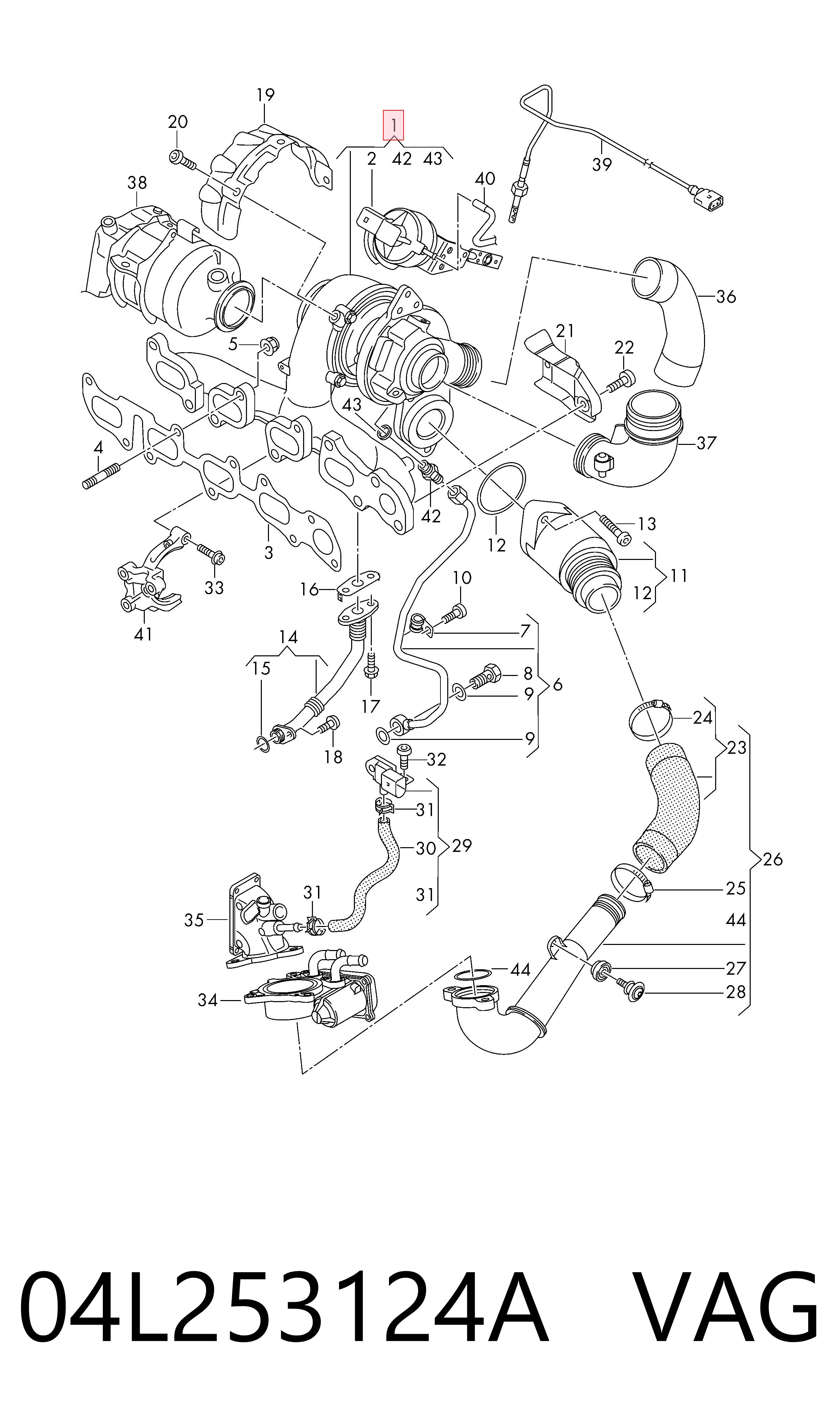 04L253124A VAG Турбонаддув