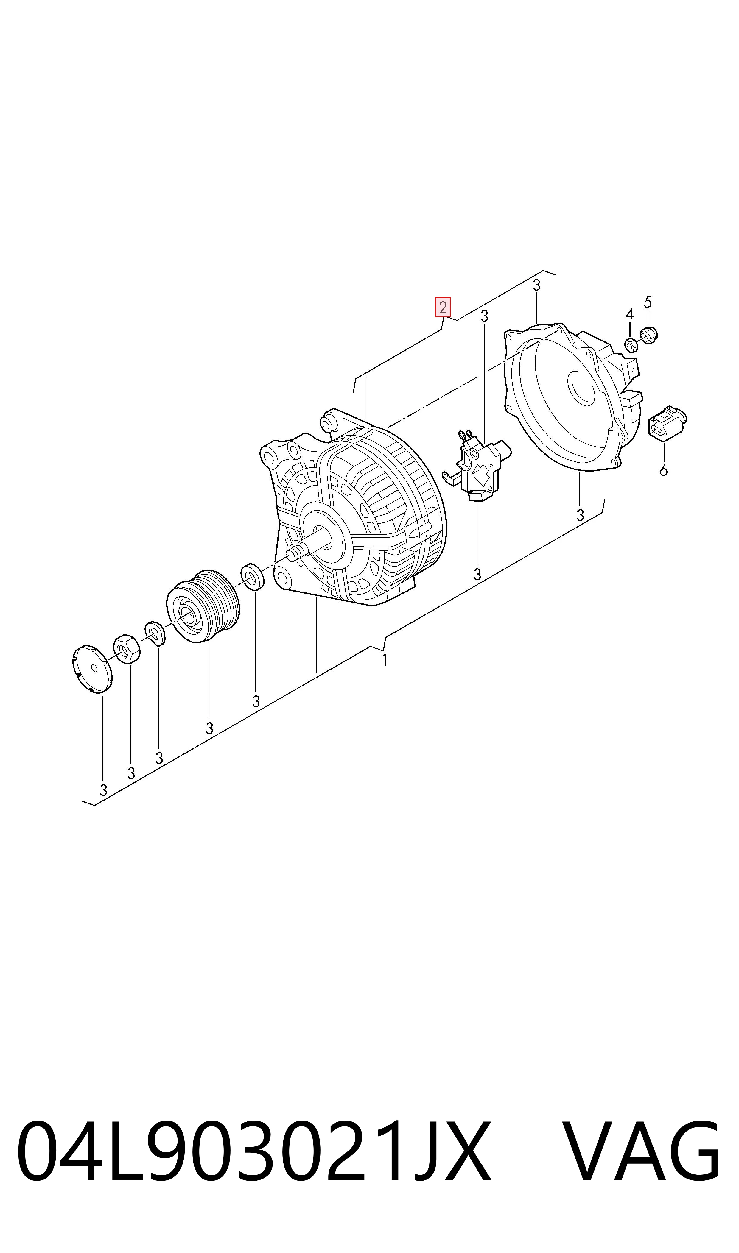 04L903021JX VAG Генератор автомобильный