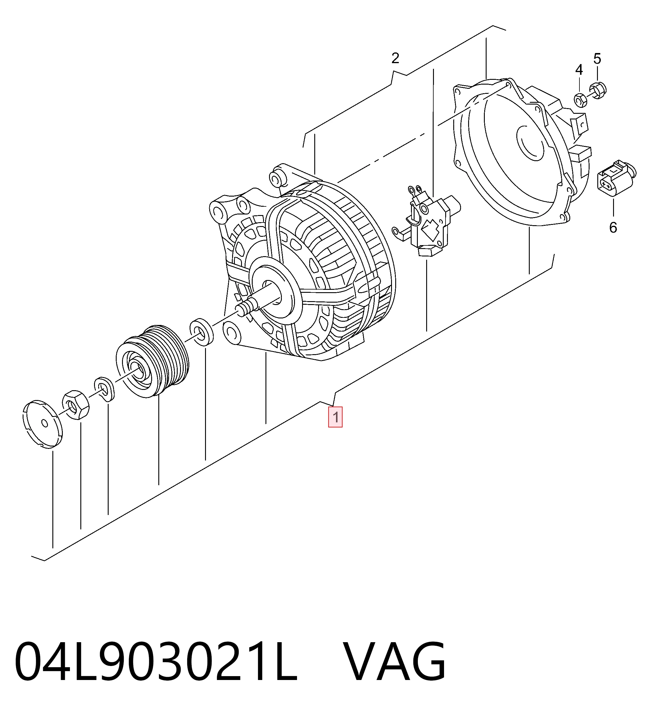 Купить 04L903021L VAG Генератор