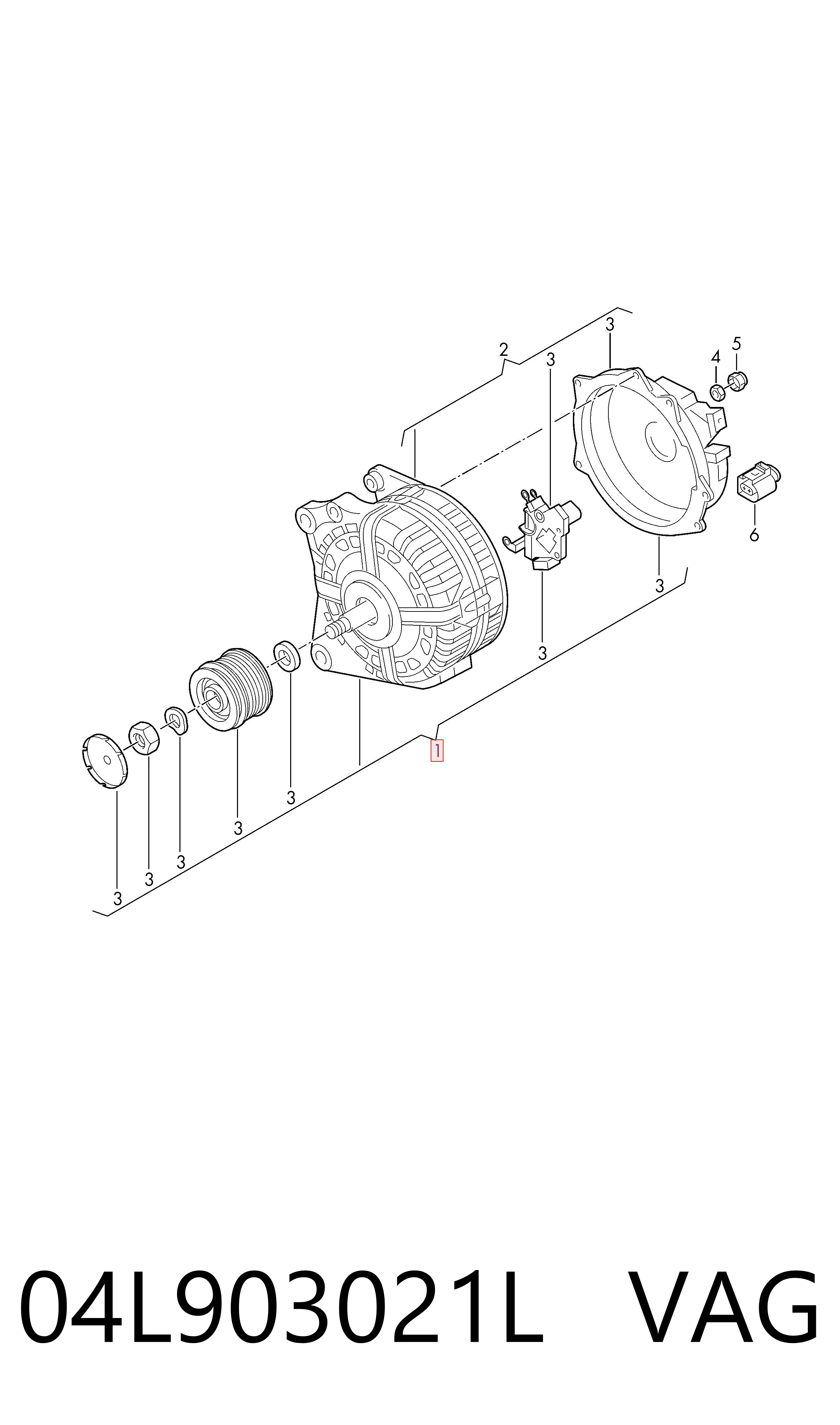 Автомобильный генератор VAG 04L903021L цена, от 63.35 USD