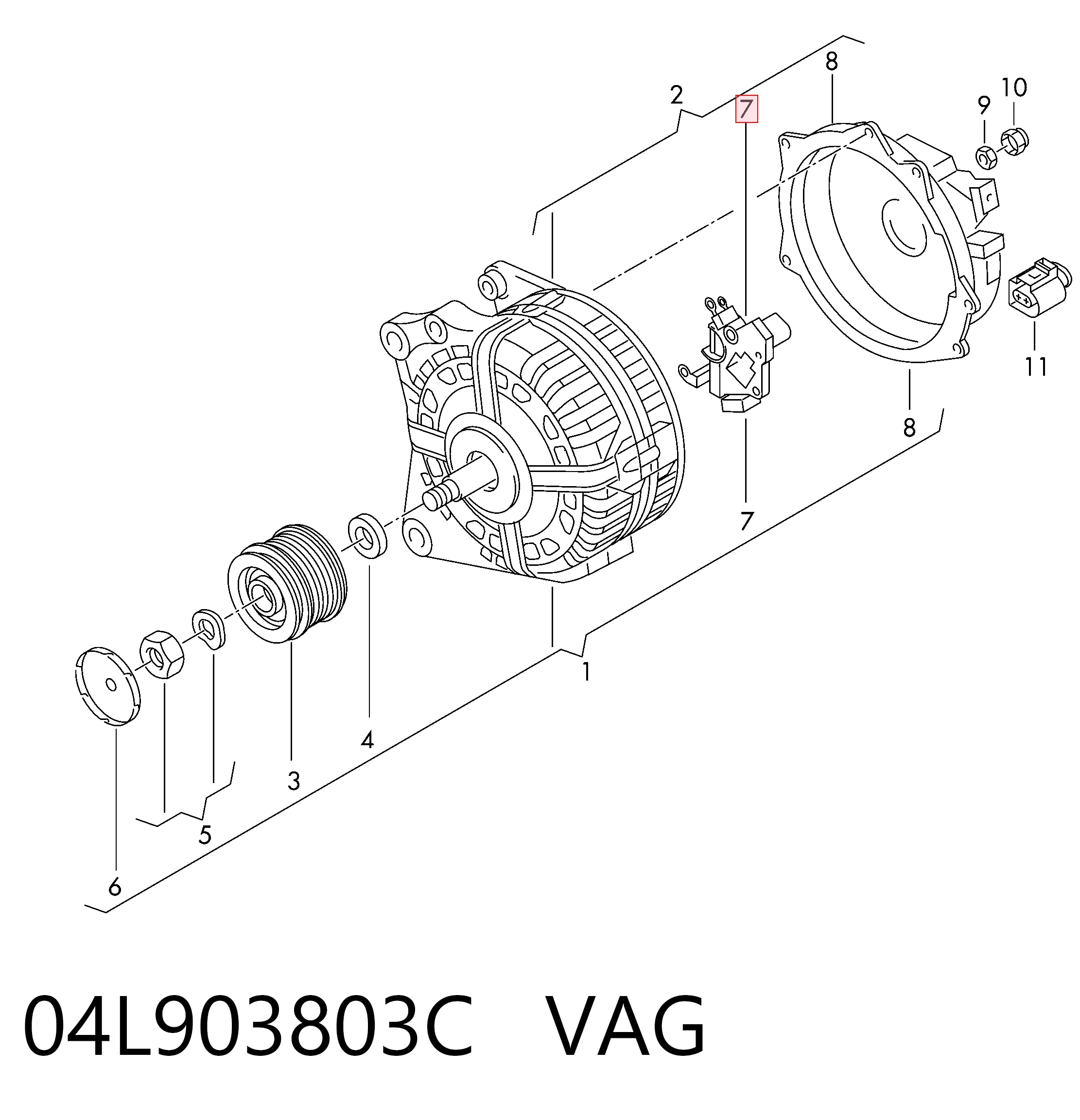 Реле зарядки генератора VAG 04L903803C цена, от 25.89 USD