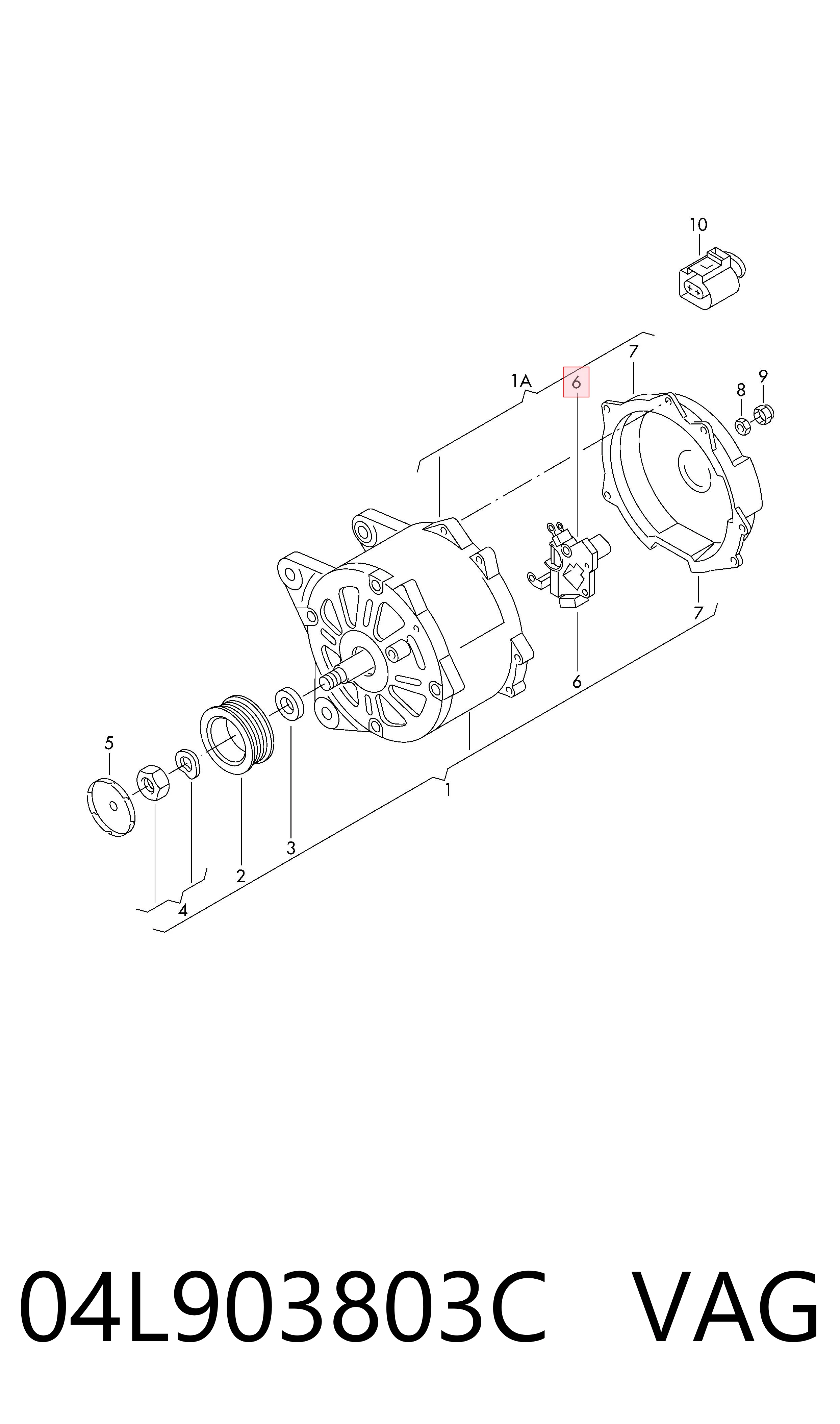 04L903803C VAG Реле-регулятор напряжения