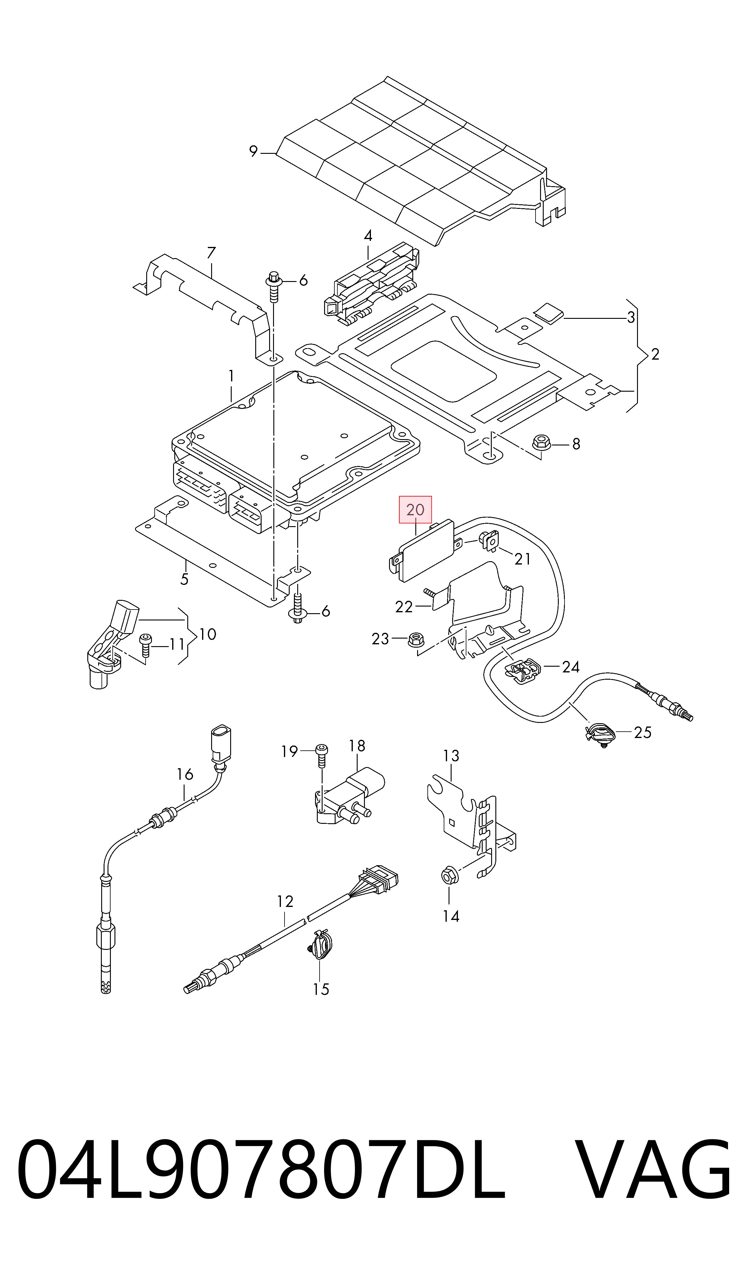 04L907807DL VAG Датчик оксидов азота NOX