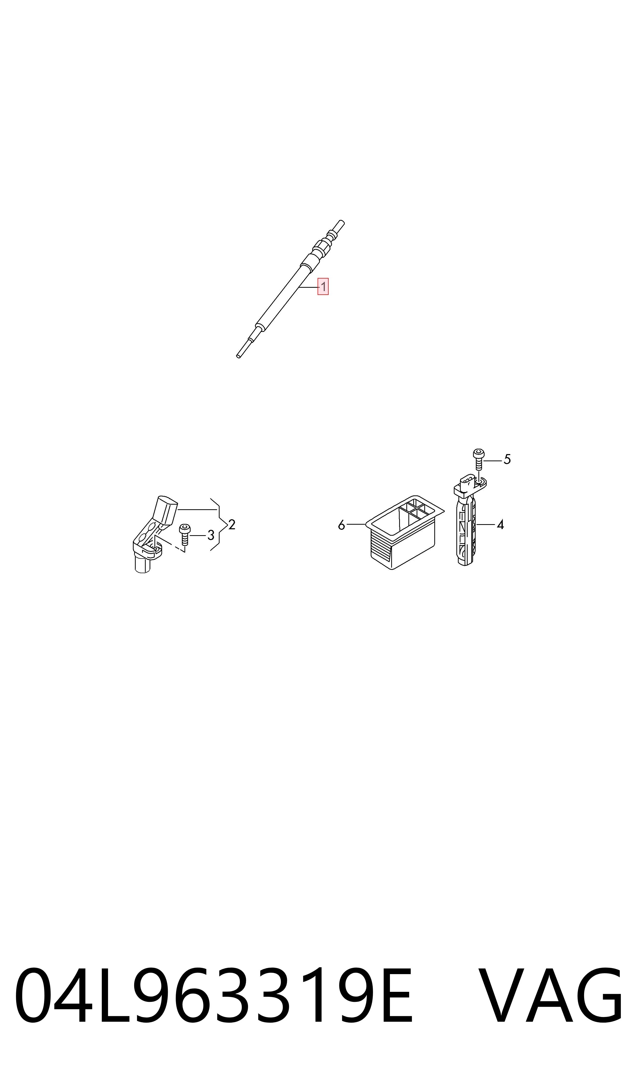 Свечи накала VAG 04L963319E цена, от 26.63 USD