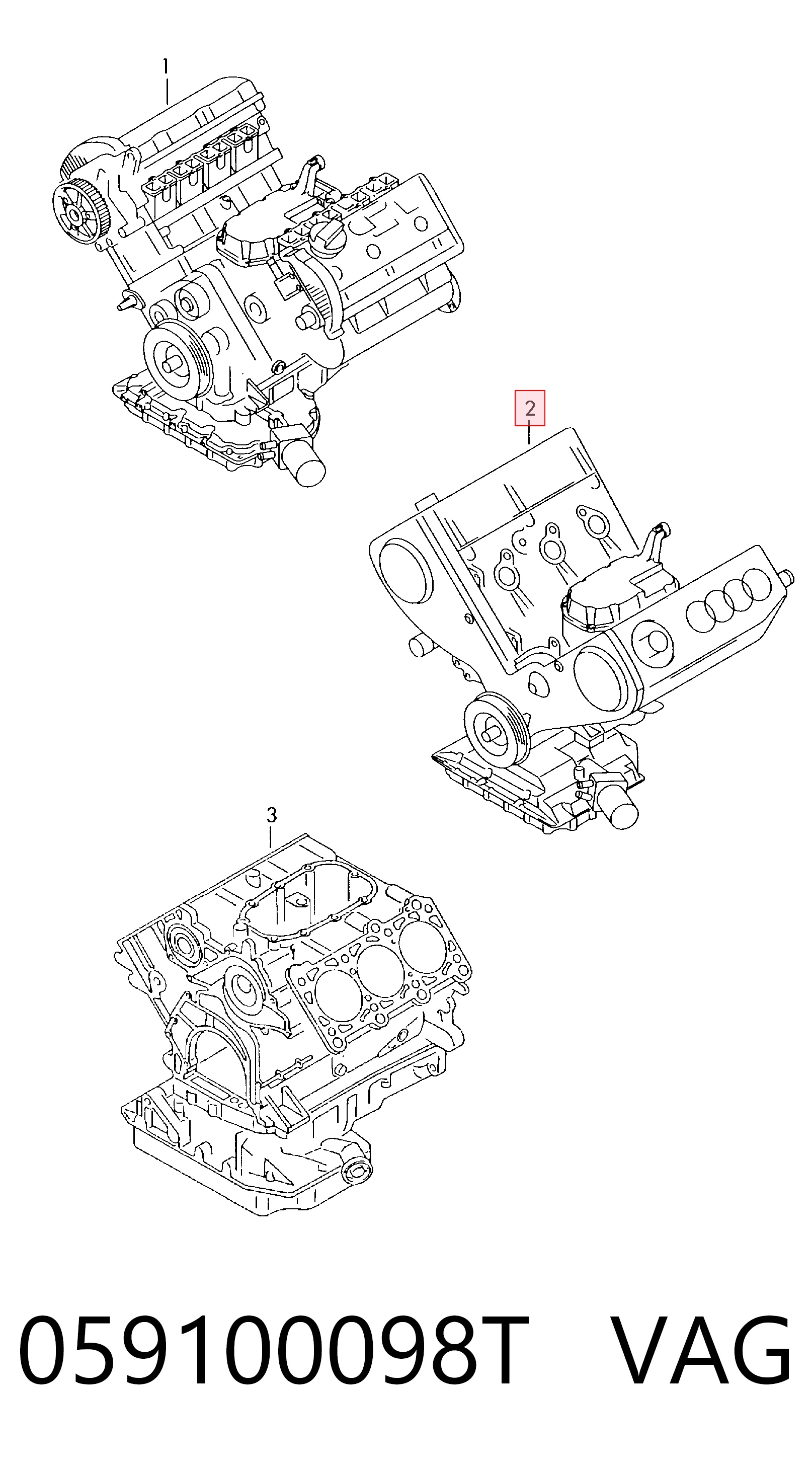 Мотор в сборе на Volkswagen Phaeton I 3D1, 3D2, 3D3, 3D4, 3D6, 3D7, 3D8, 3D9