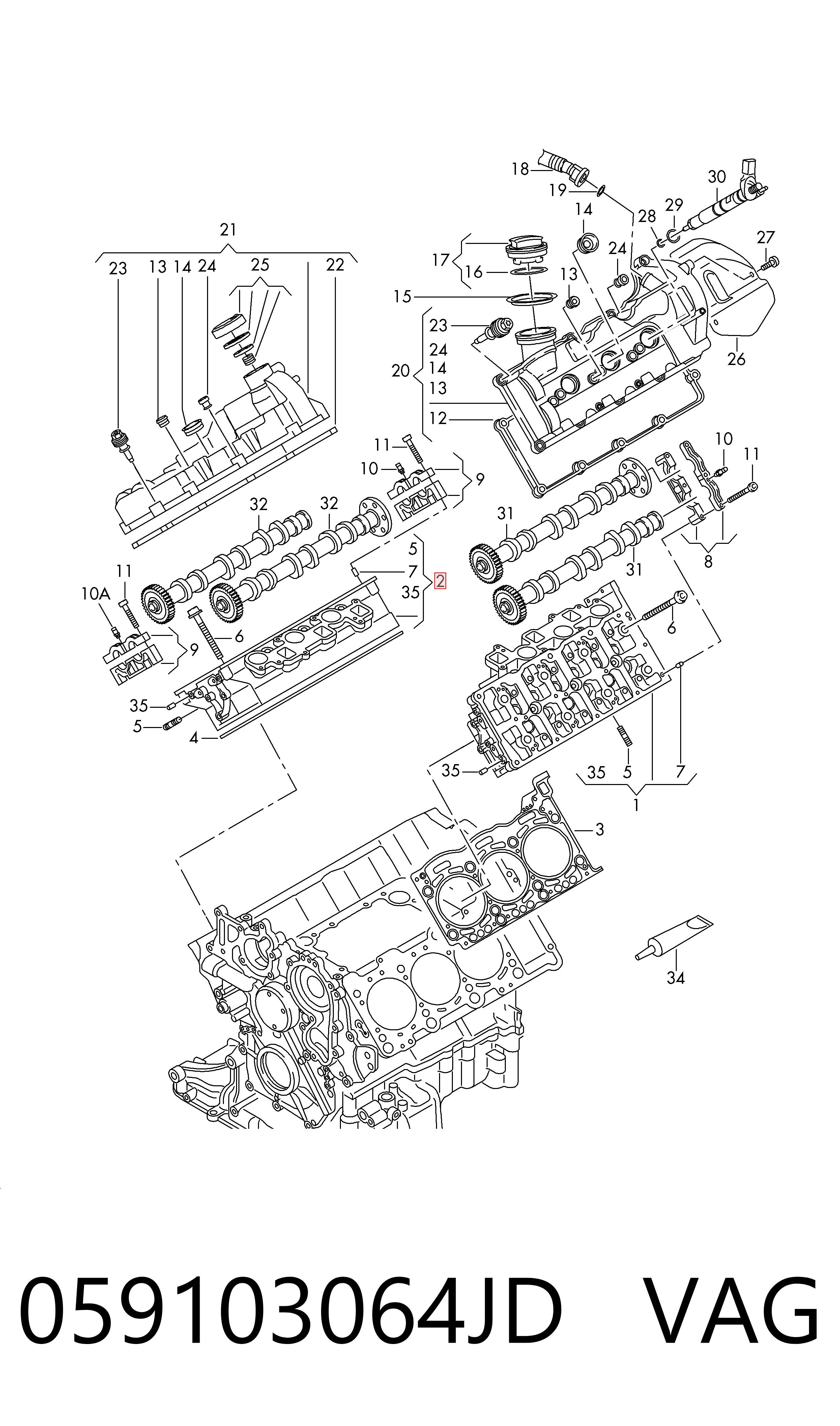 Головка блока цилиндров на Audi Q7  4LB