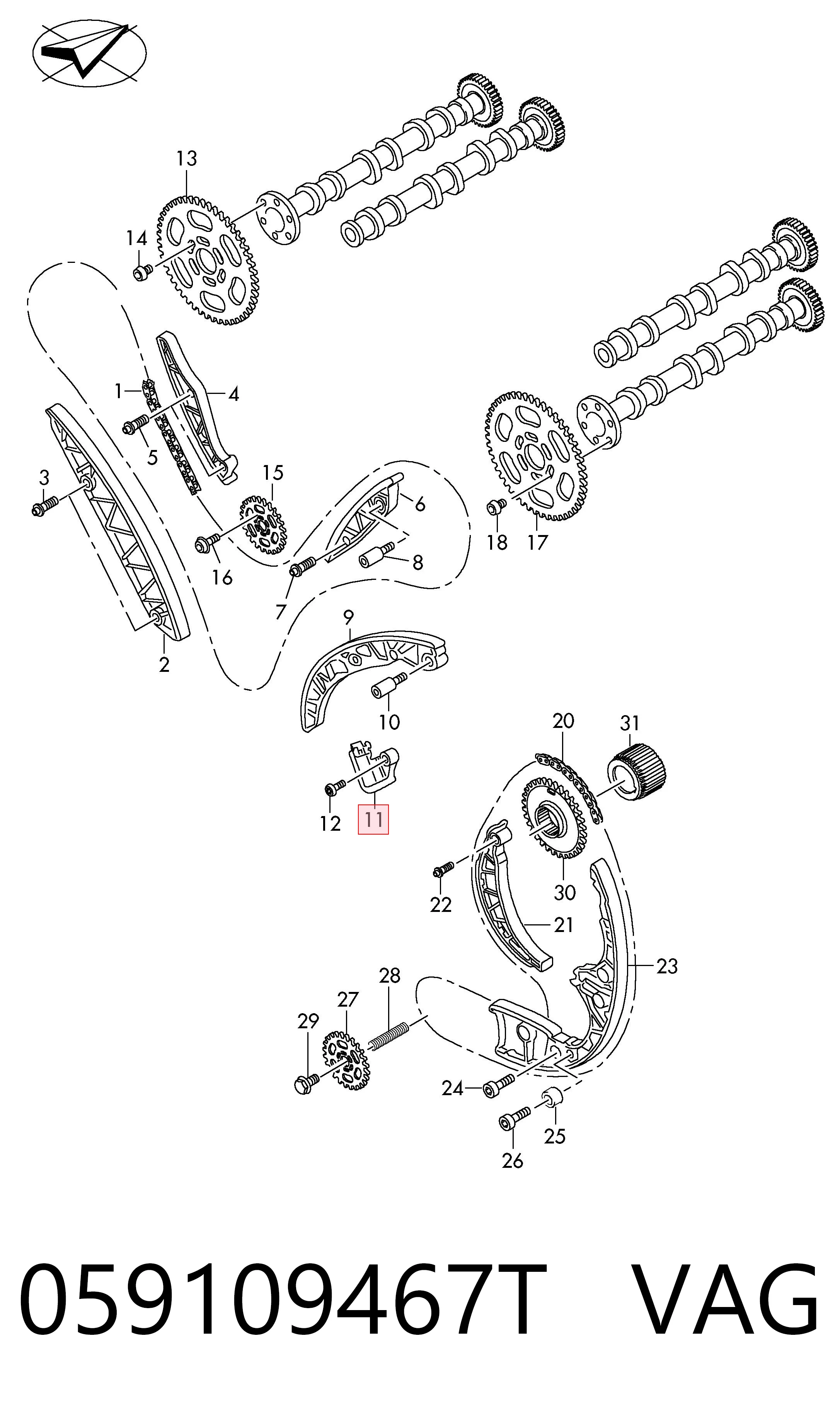 Купить BF0422460041 Bapmic Натяжитель цепи ГРМ