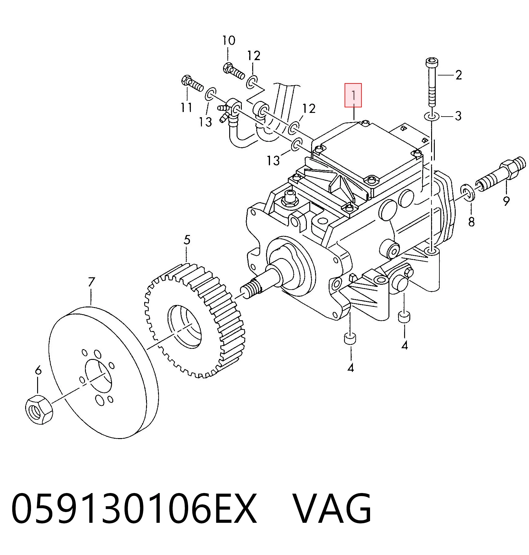 Насос топливный высокого давления (ТНВД) Audi A6 C5 седан (4B2, 4B4) (1997 - 2005) цена, от 126.27 USD