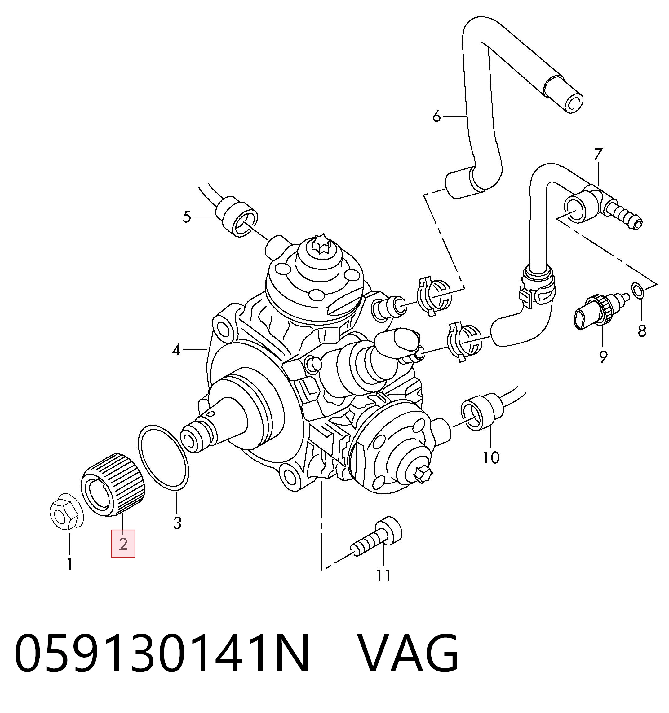 059130141N VAG Шестерня привода ТНВД