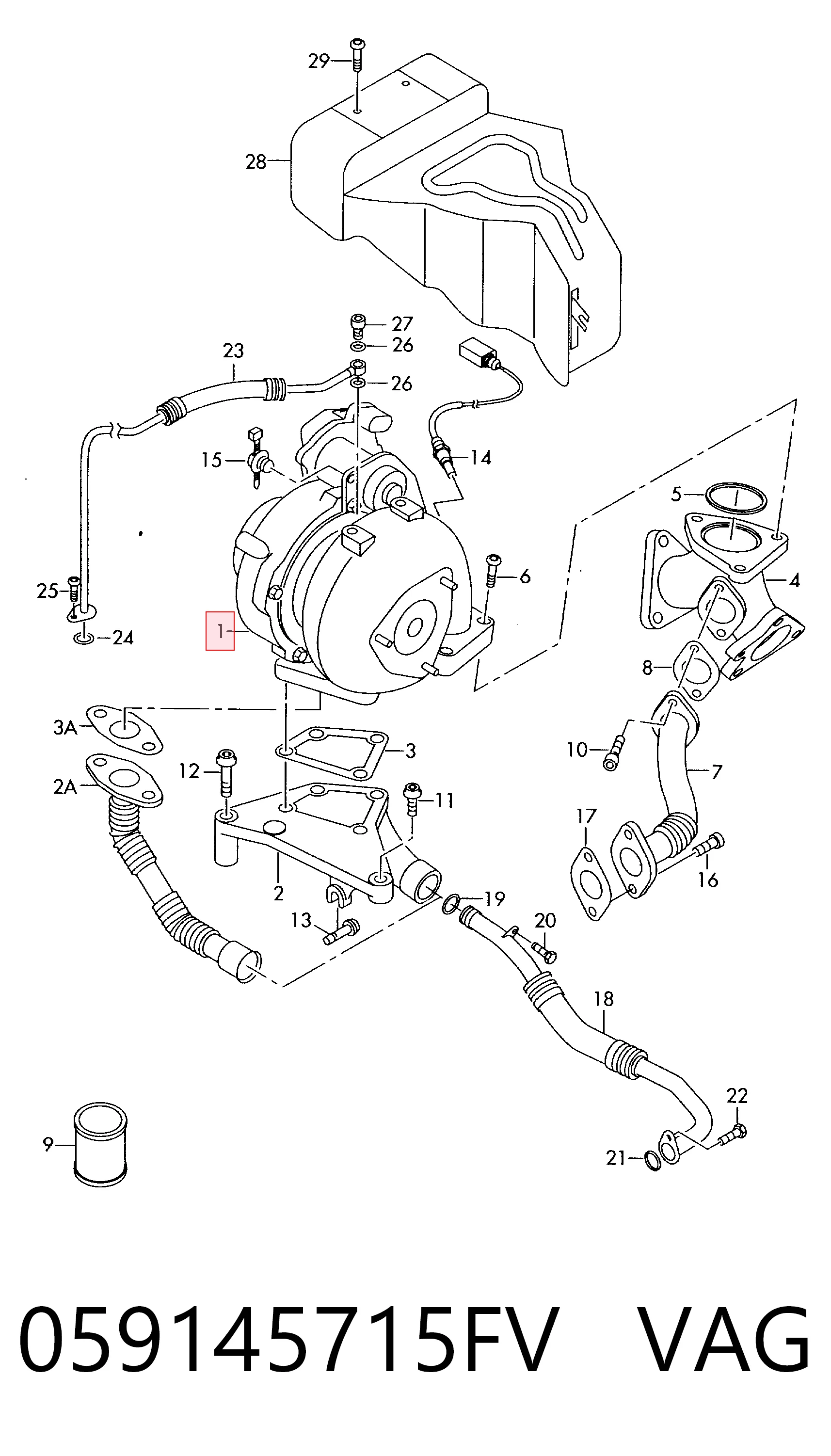 Турбокомпрессор Borg-Warner 059145715F