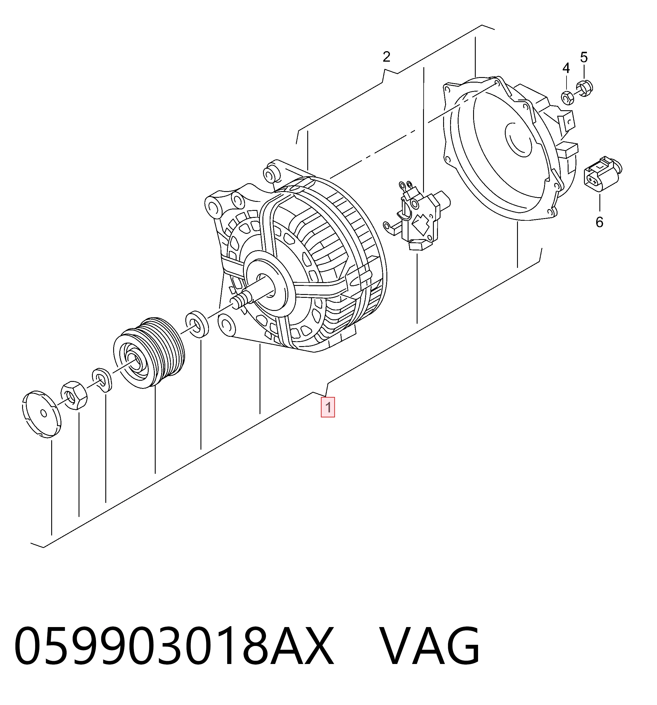 059903018AX VAG Генератор автомобильный