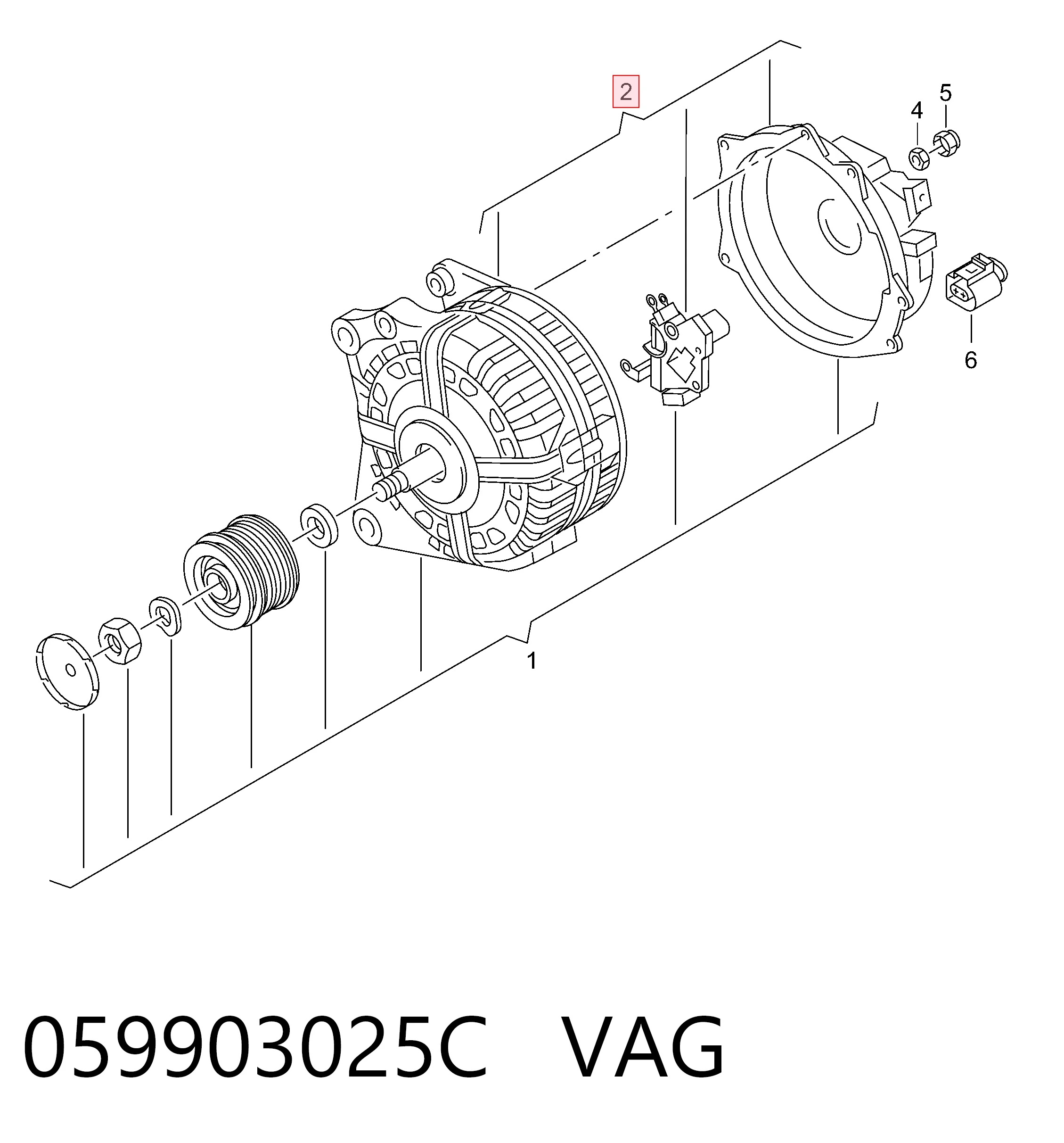 059903025C VAG Генератор автомобильный
