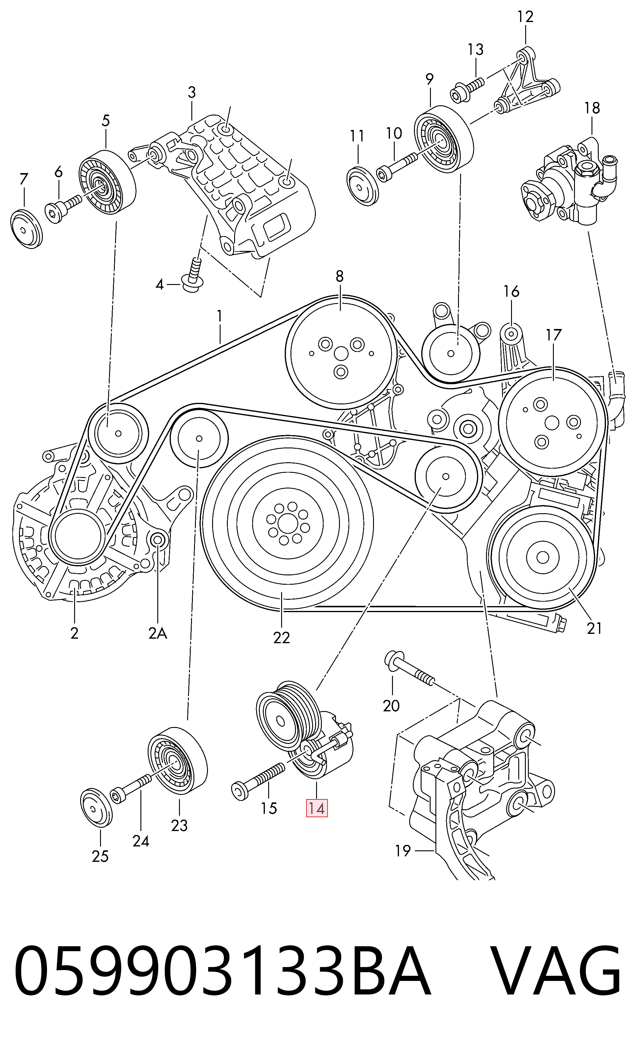 Роликовий модуль натяжителя ремня Magneti Marelli MPQ1369 цена, от 16.28 USD