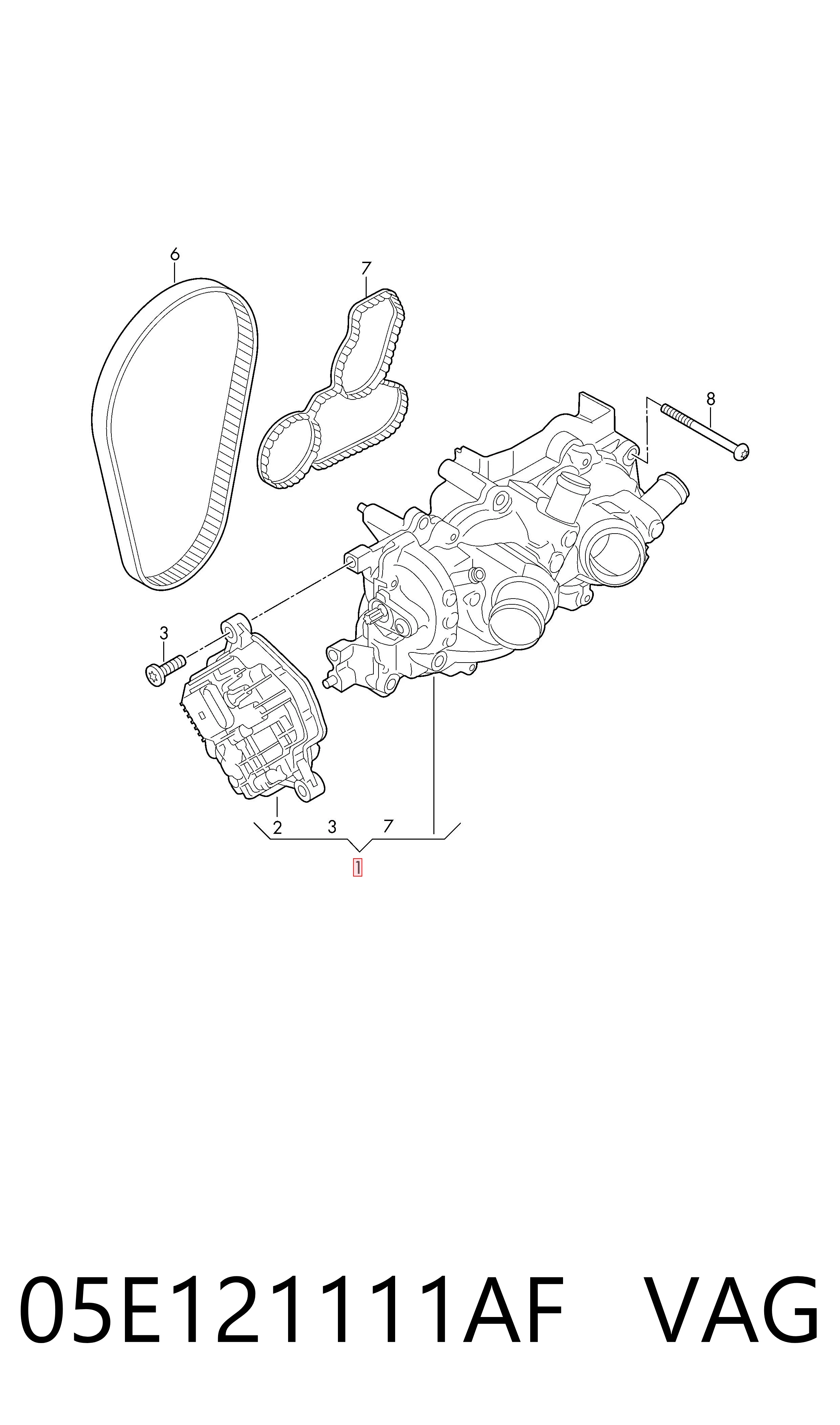 Водяной насос Continental/Siemens WP6145