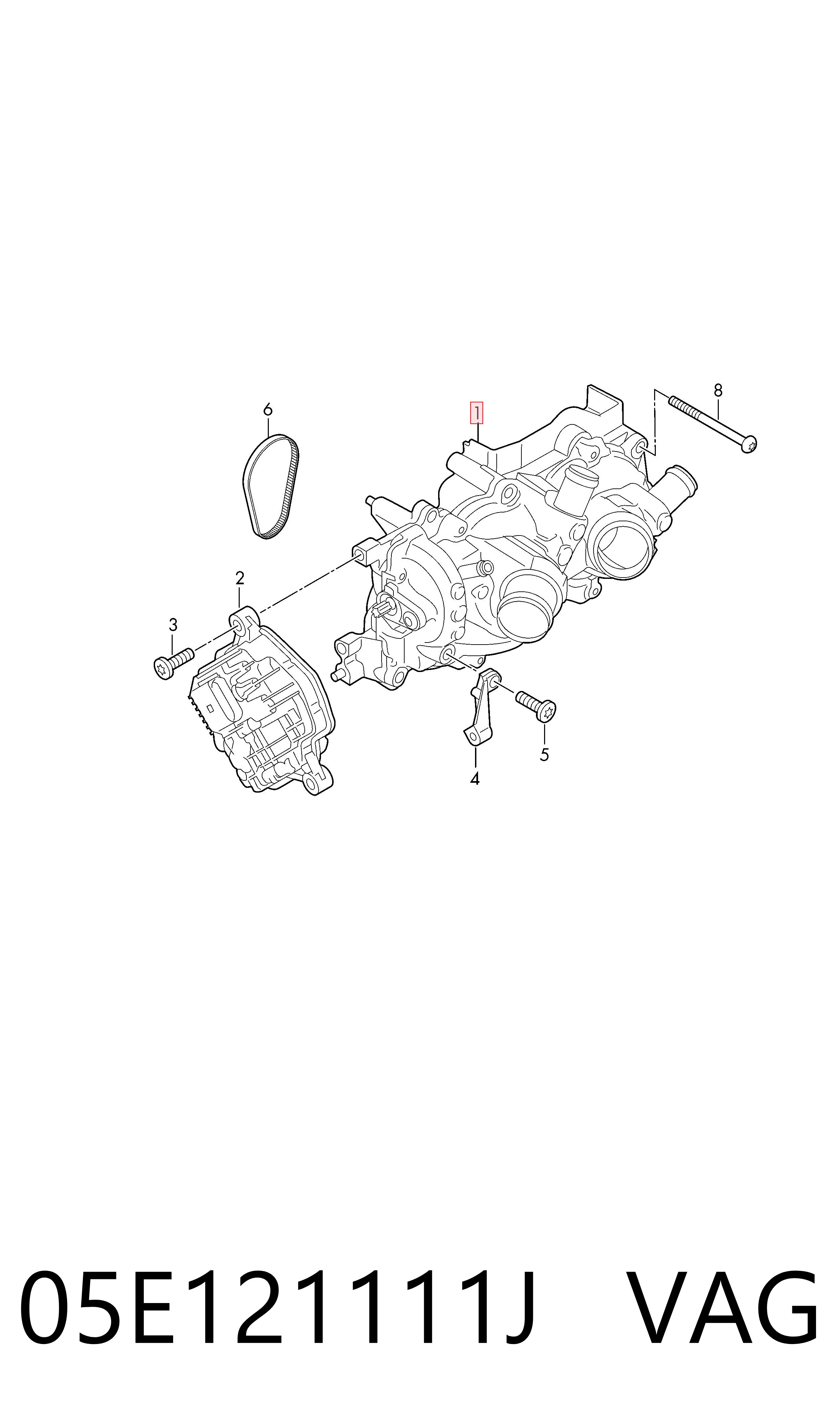 Помпа охлаждения Continental/Siemens WP6145 цена, от 353.16 USD
