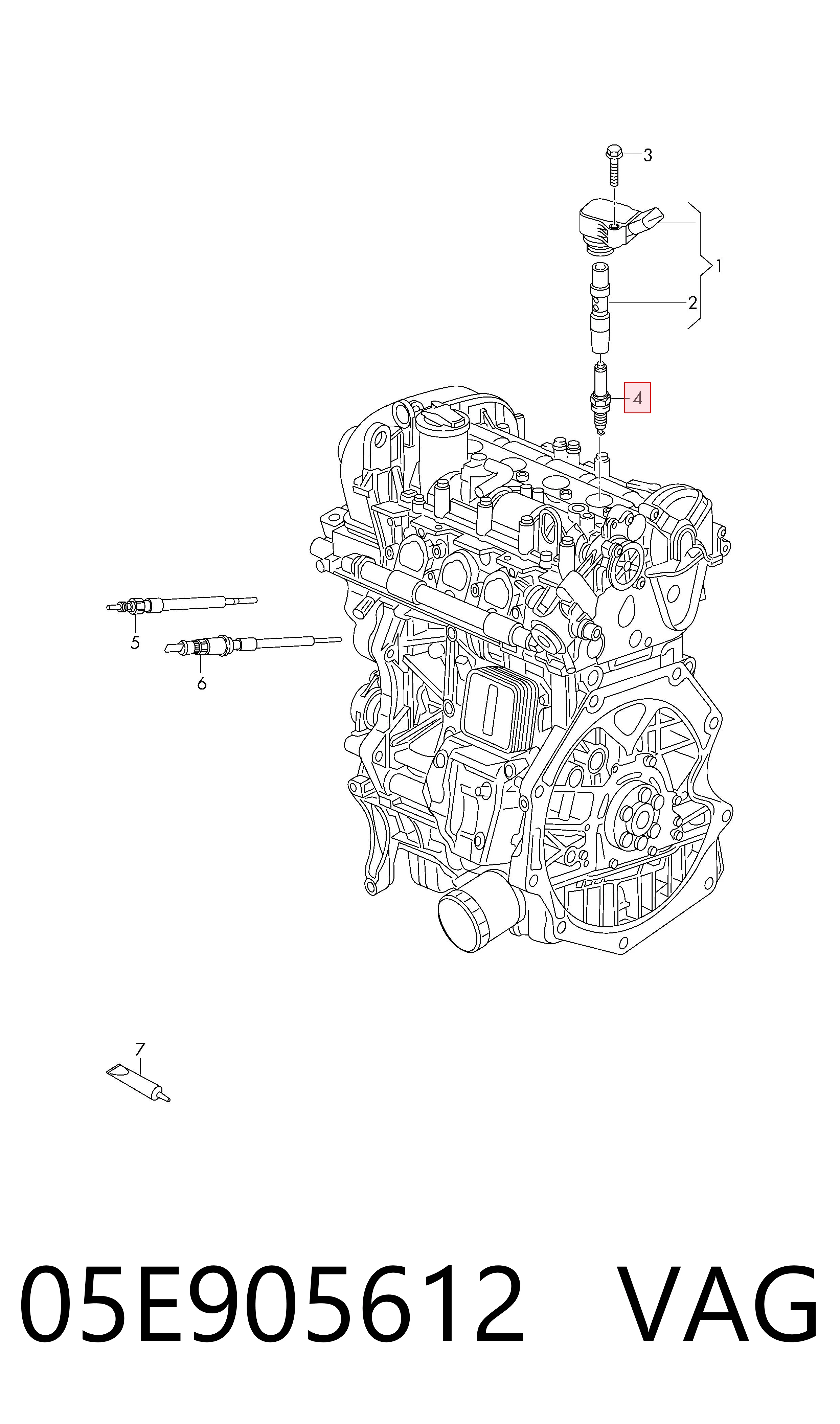 05E905612 VAG Свечи зажигания